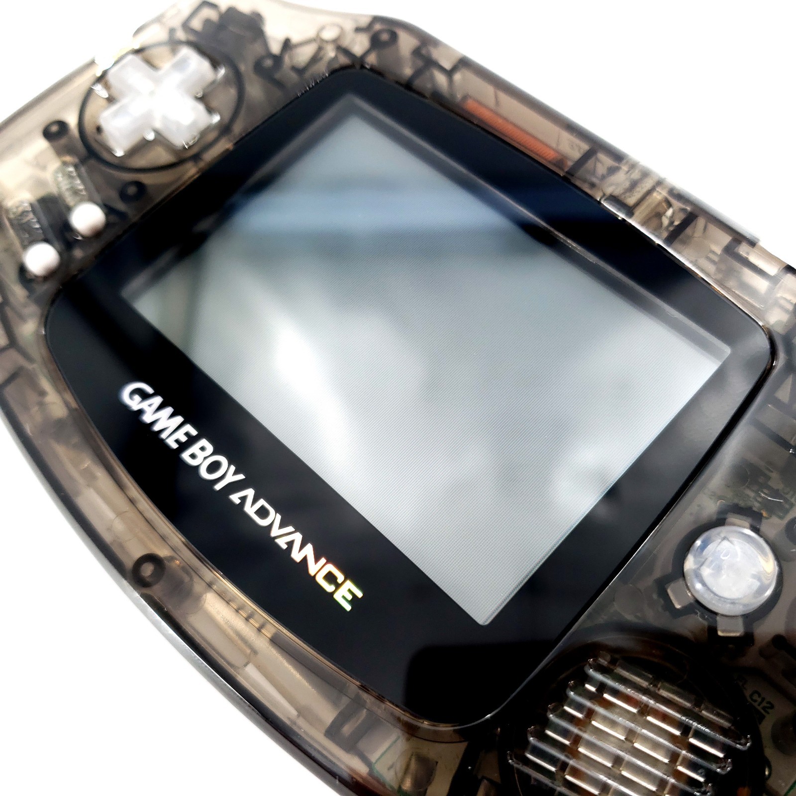 Nintendo Game Boy Advance Clear Black New Shell, Buttons, Glass Lens Tested
