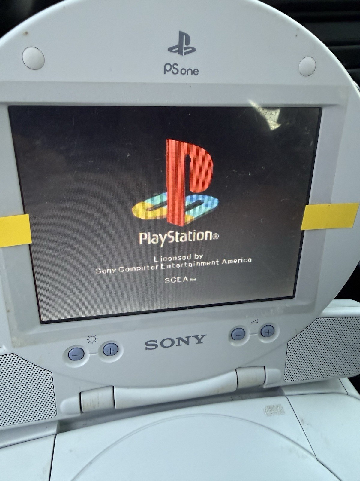 Sony PSone Console Bundle w/ LCD Screen Fully Tested! (Please Read Description)