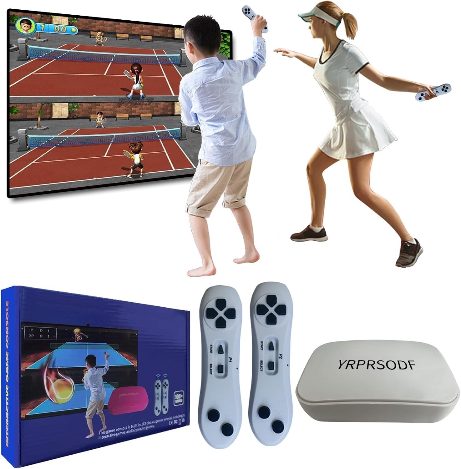 TV Game Console Built in 100+ Gam ES, Video Game Machine with 2.4G Wireless G…