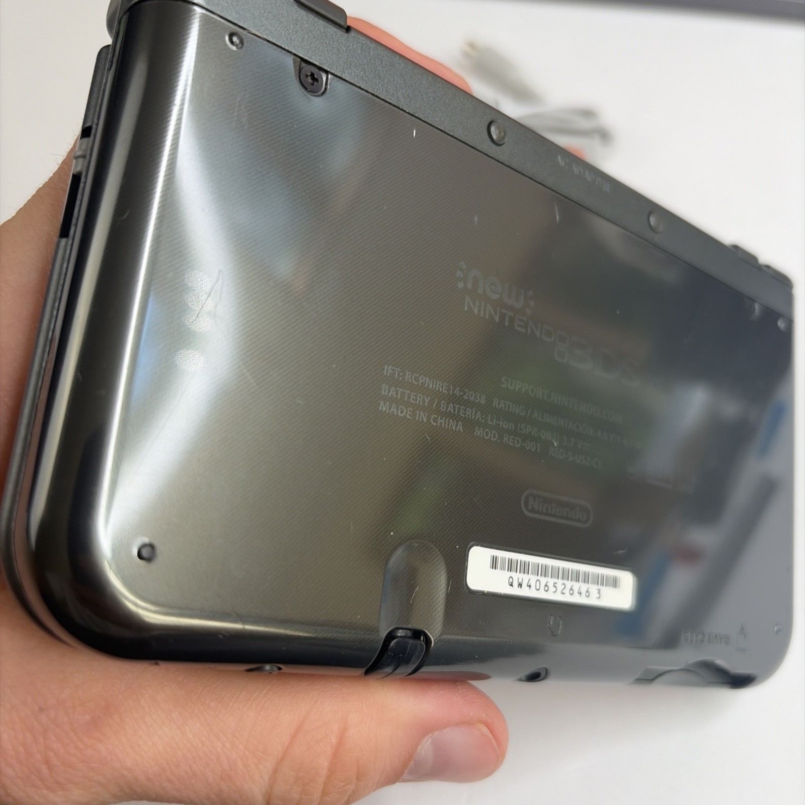 NICE! New Nintendo 3DS XL Gray Black Console Top IPS Charger Stylus US Version