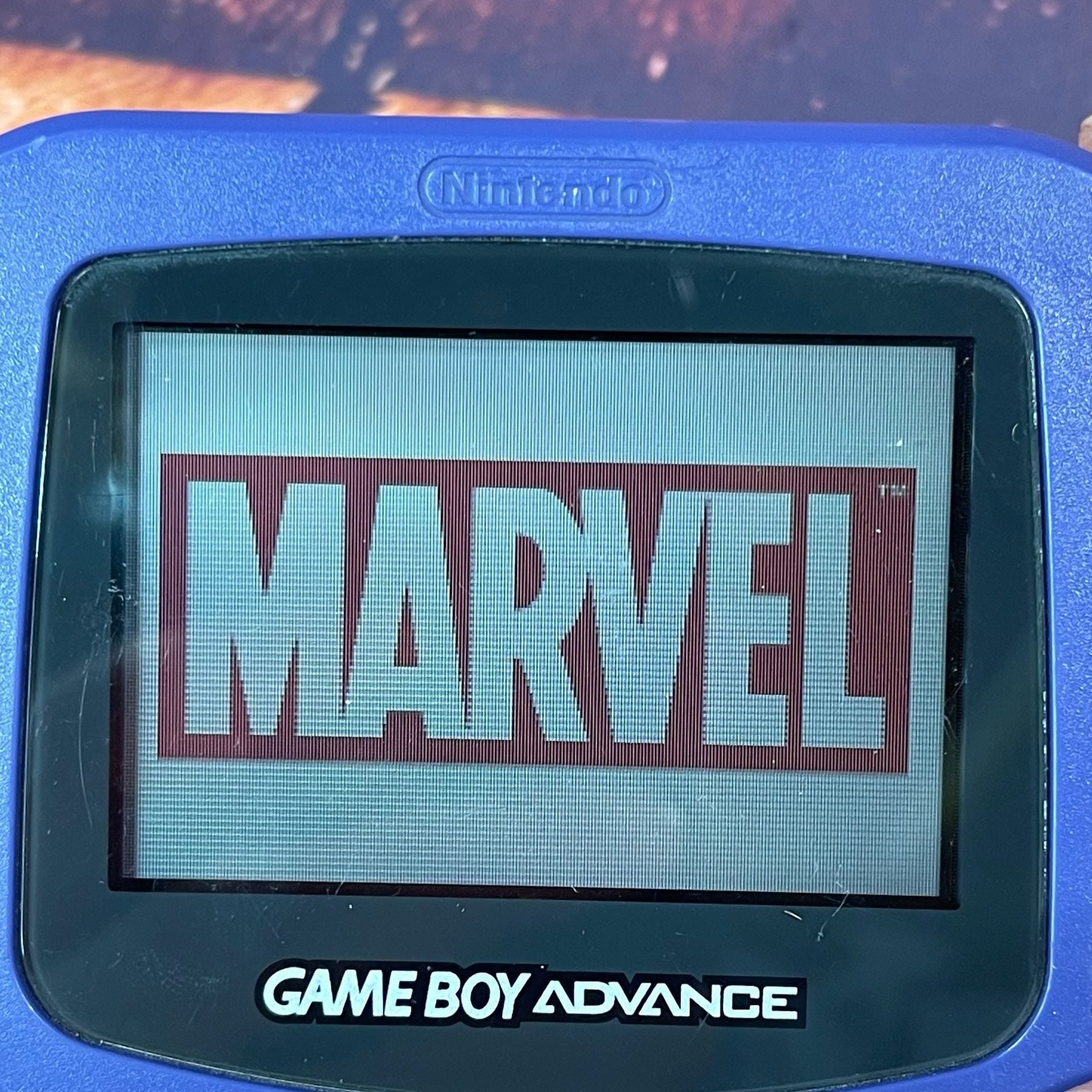 Indigo Nintendo Game Boy Advance AGB-001 Console w/ Incredible Hulk Game/Manual