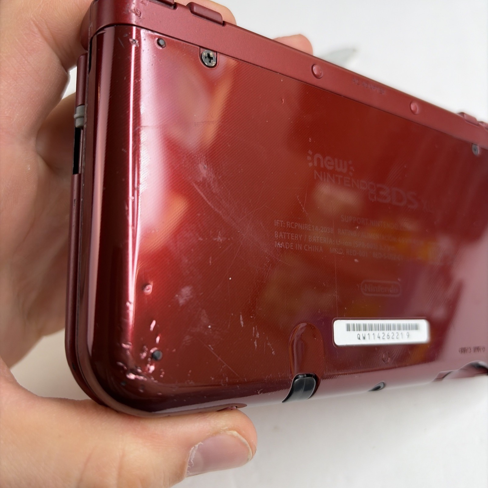 New Nintendo 3DS XL Red Console US Model – Tested! Top IPS W Charger Stylus