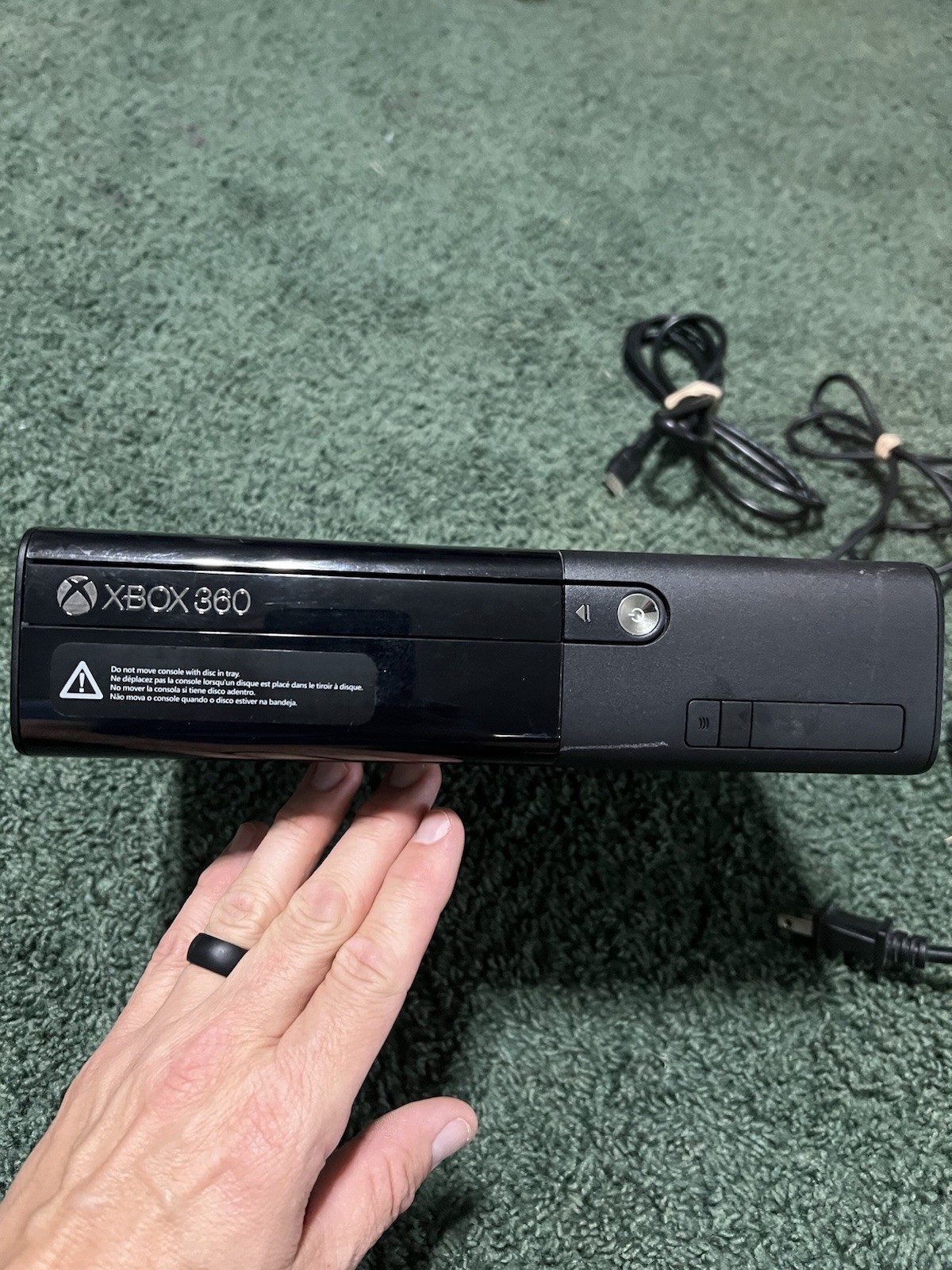 Microsoft Xbox 360 E Black 4GB Console with Power Cords & HDMI cable