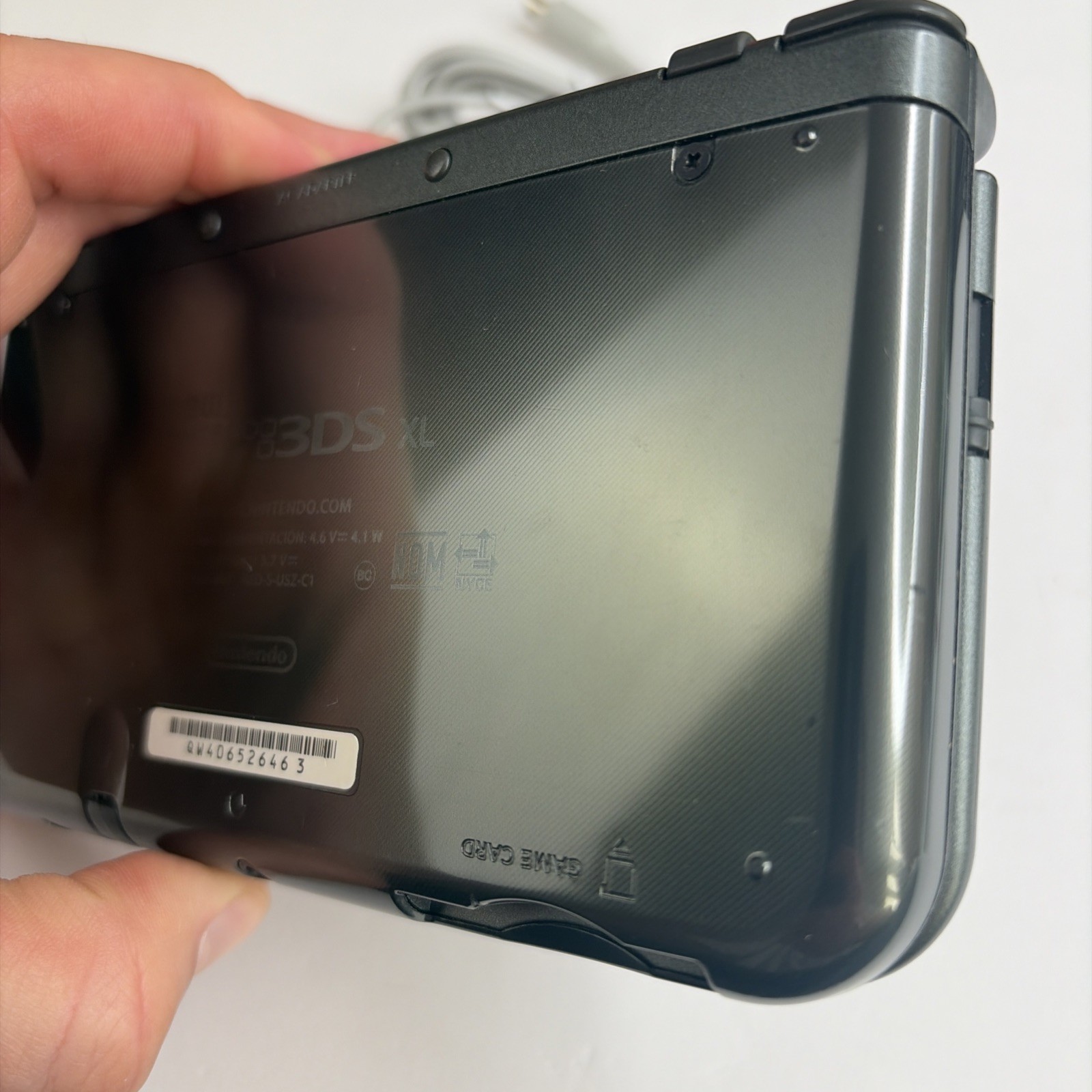 NICE! New Nintendo 3DS XL Gray Black Console Top IPS Charger Stylus US Version