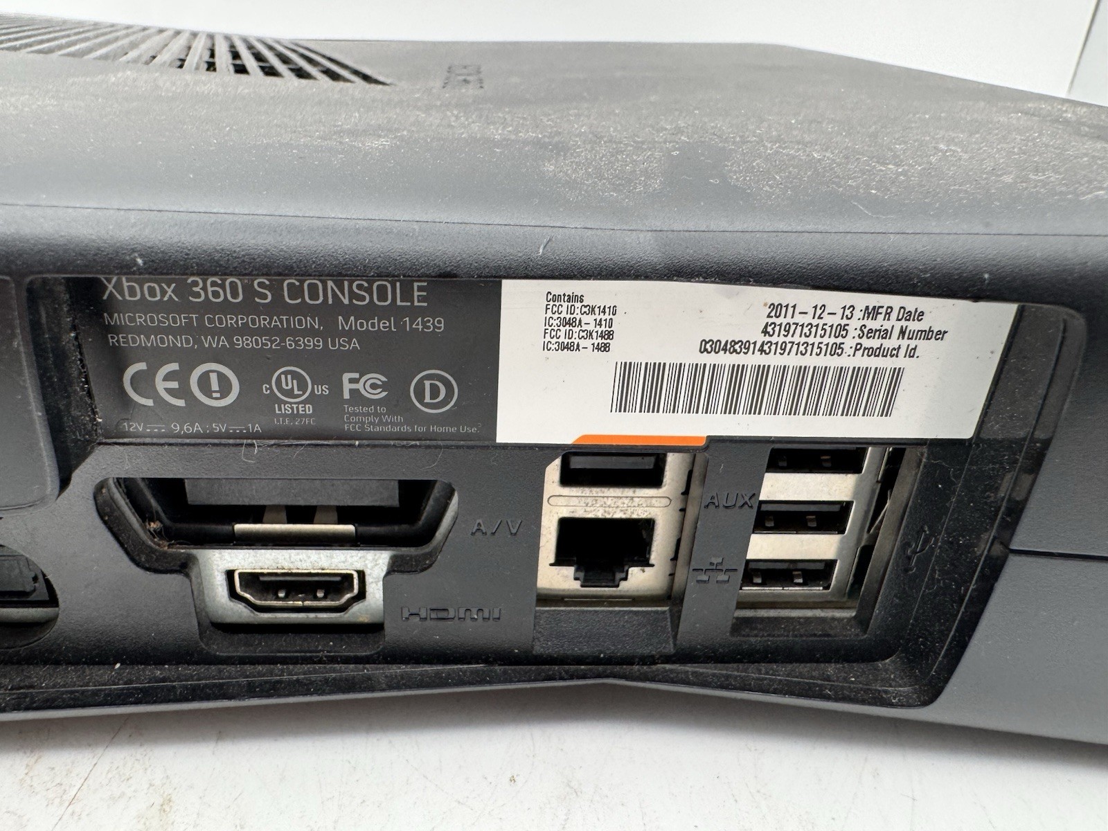 Xbox 360 S Slim Console OEM White Controller Halo 4 Tested Working