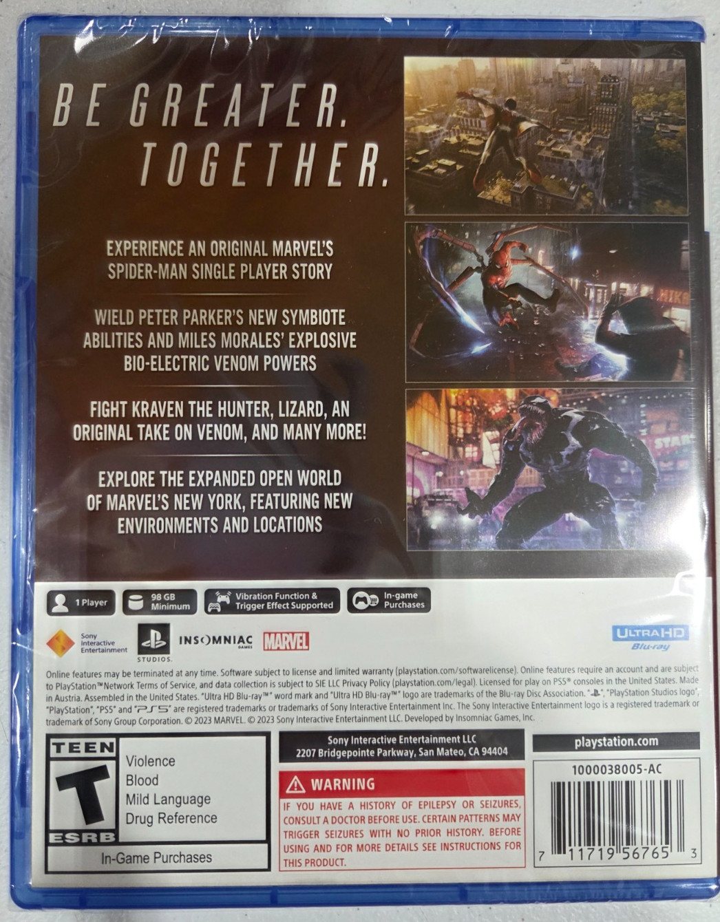 Marvel’s Spider-Man 2 PS5 Brand New Game (2023 Action / Adventure)