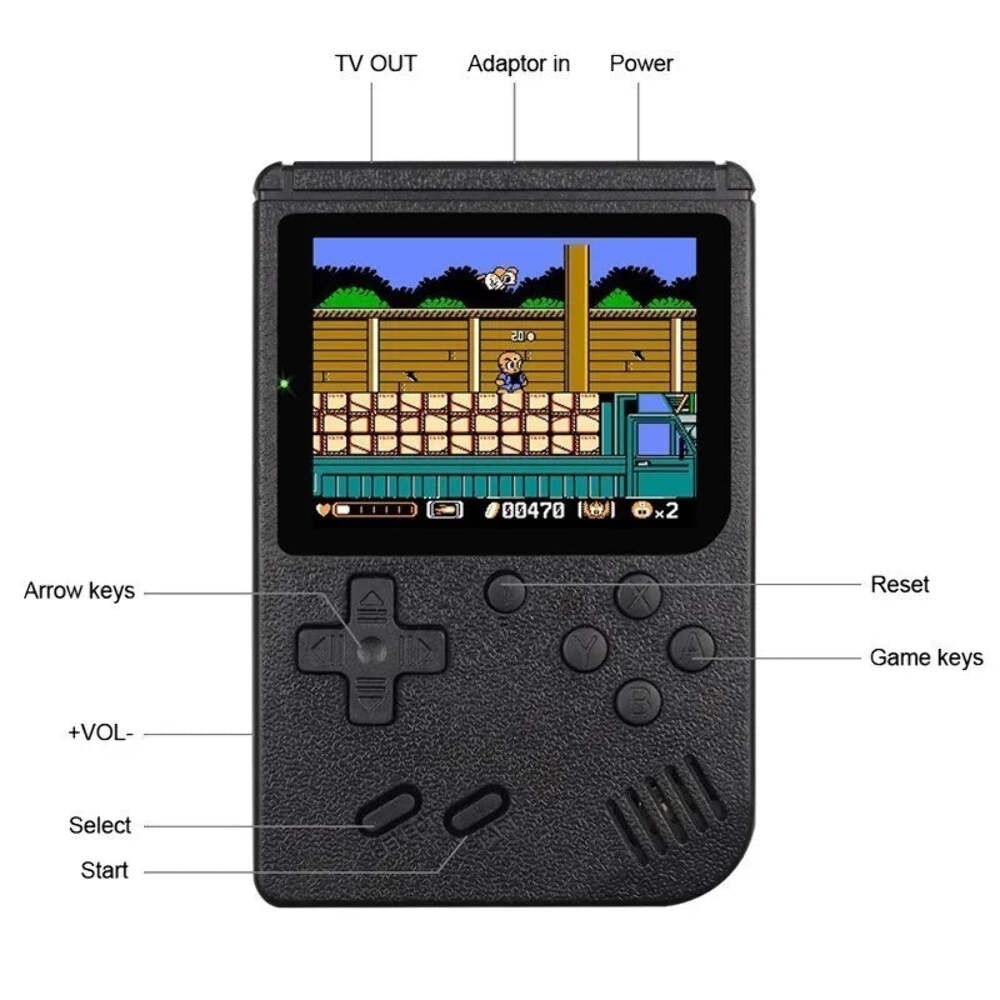 2.4Inch Retro Portable Mini Handheld Game Player 8 Bit Video Game Console Built-