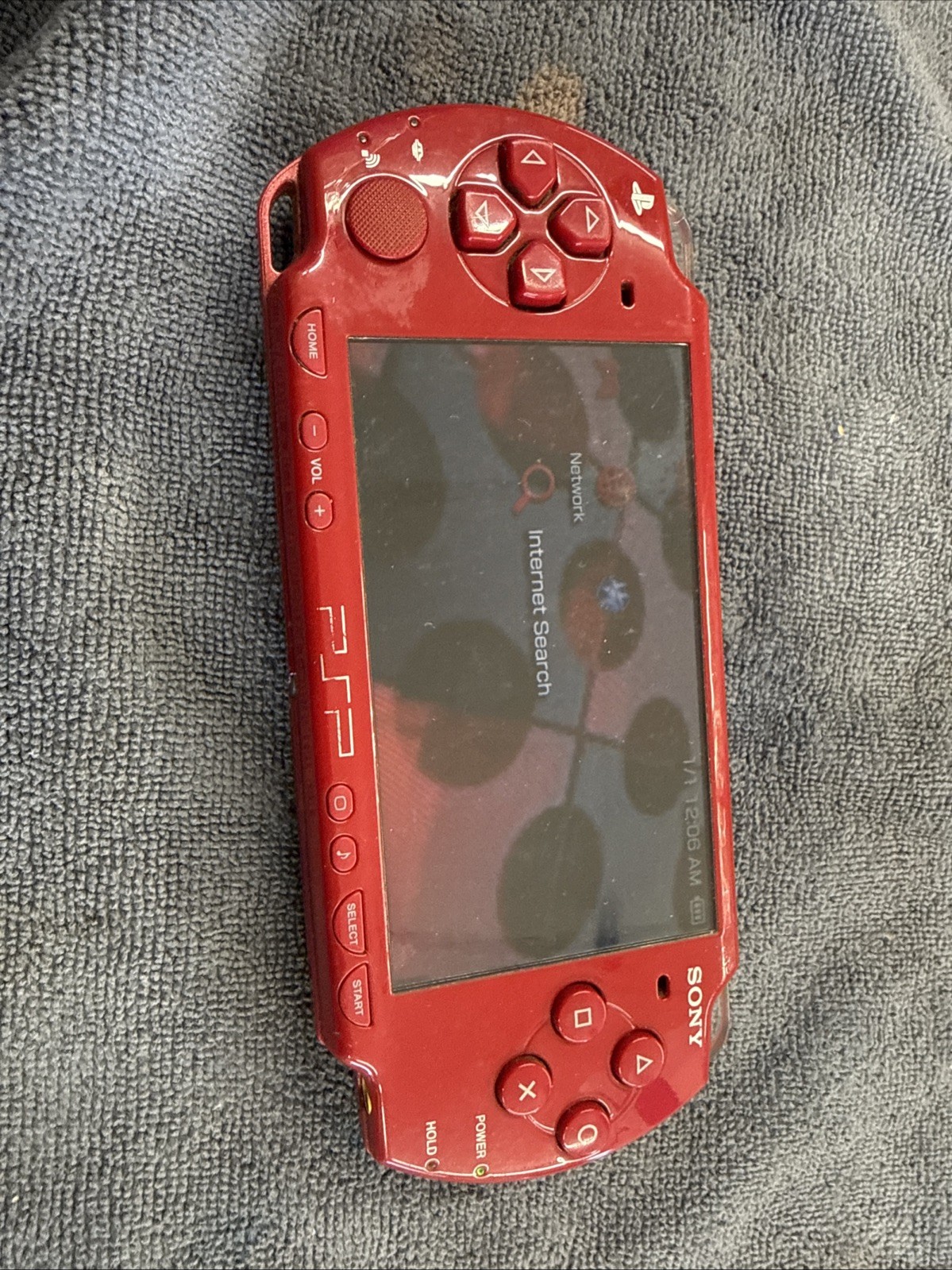 Sony PSP 3000 Console OEM Radiant Red (No Battery & Worn ) Read Games Button Wor