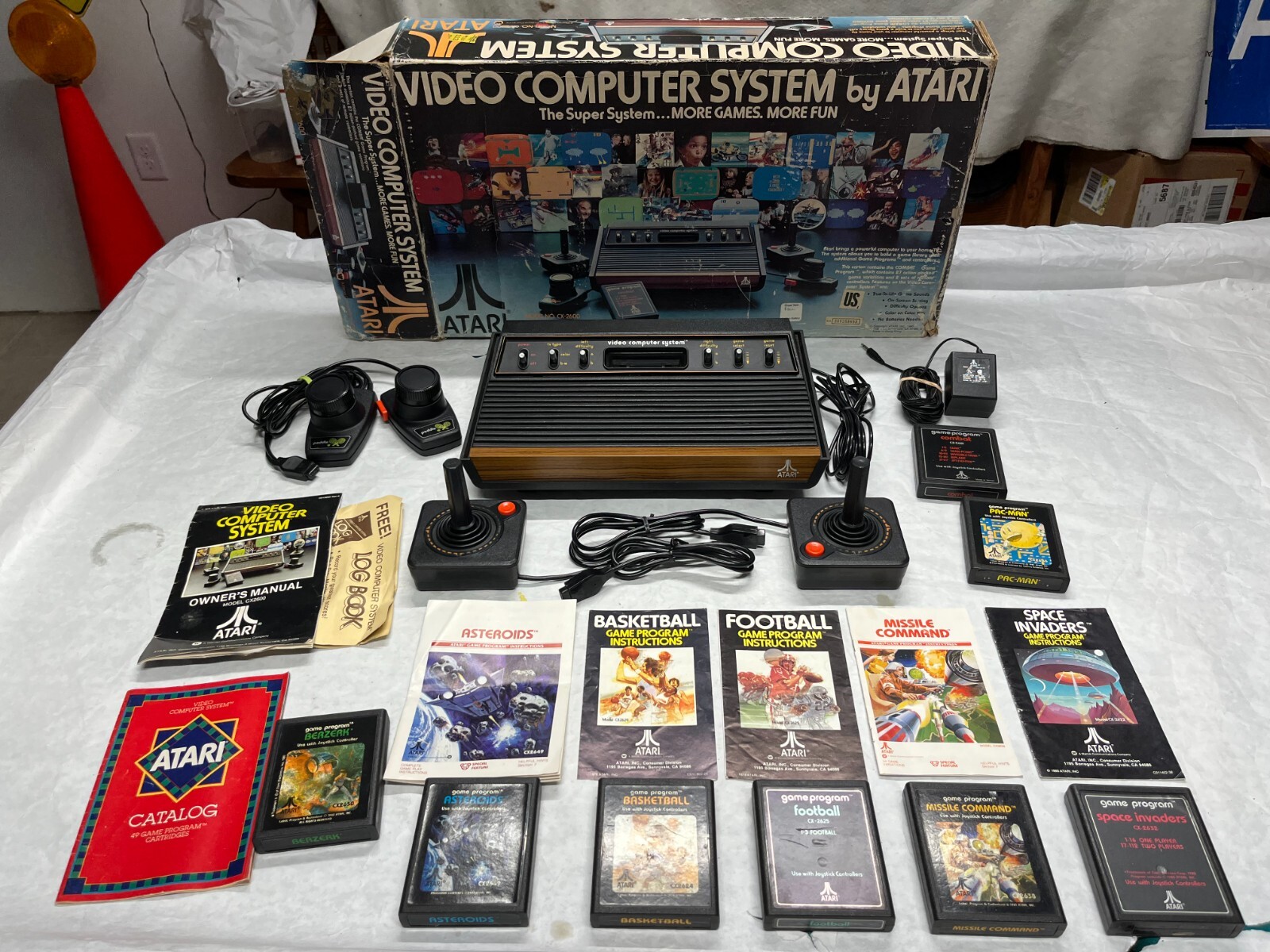 1982 ATARI VCS CX2600 *6 Switch* Console System in Original Matching Box Package