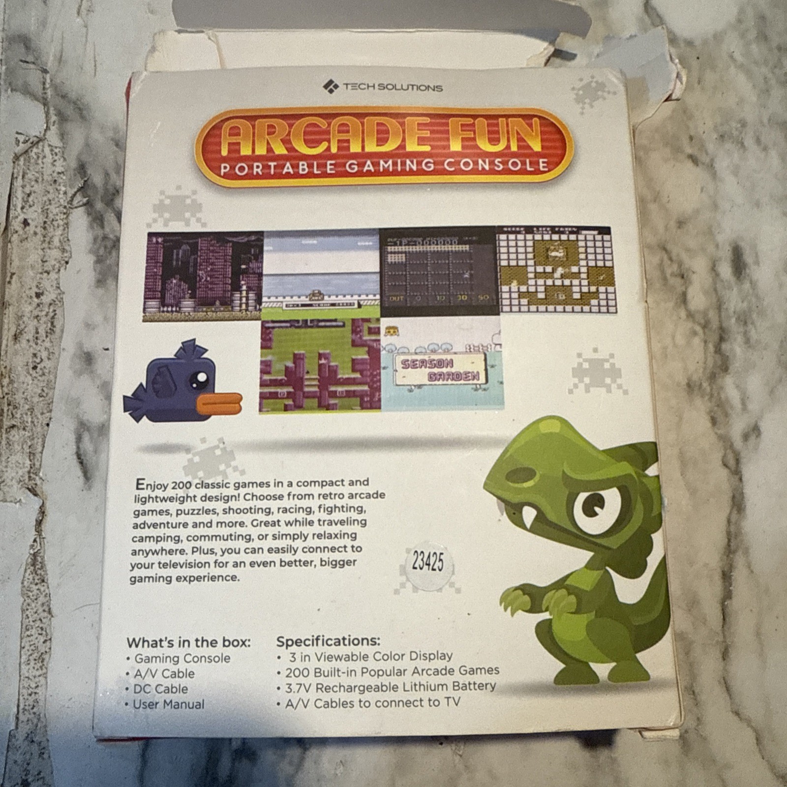 Merkury Innovations Fantastic Arcade Fun Portable Gaming Console 200 Games GREY
