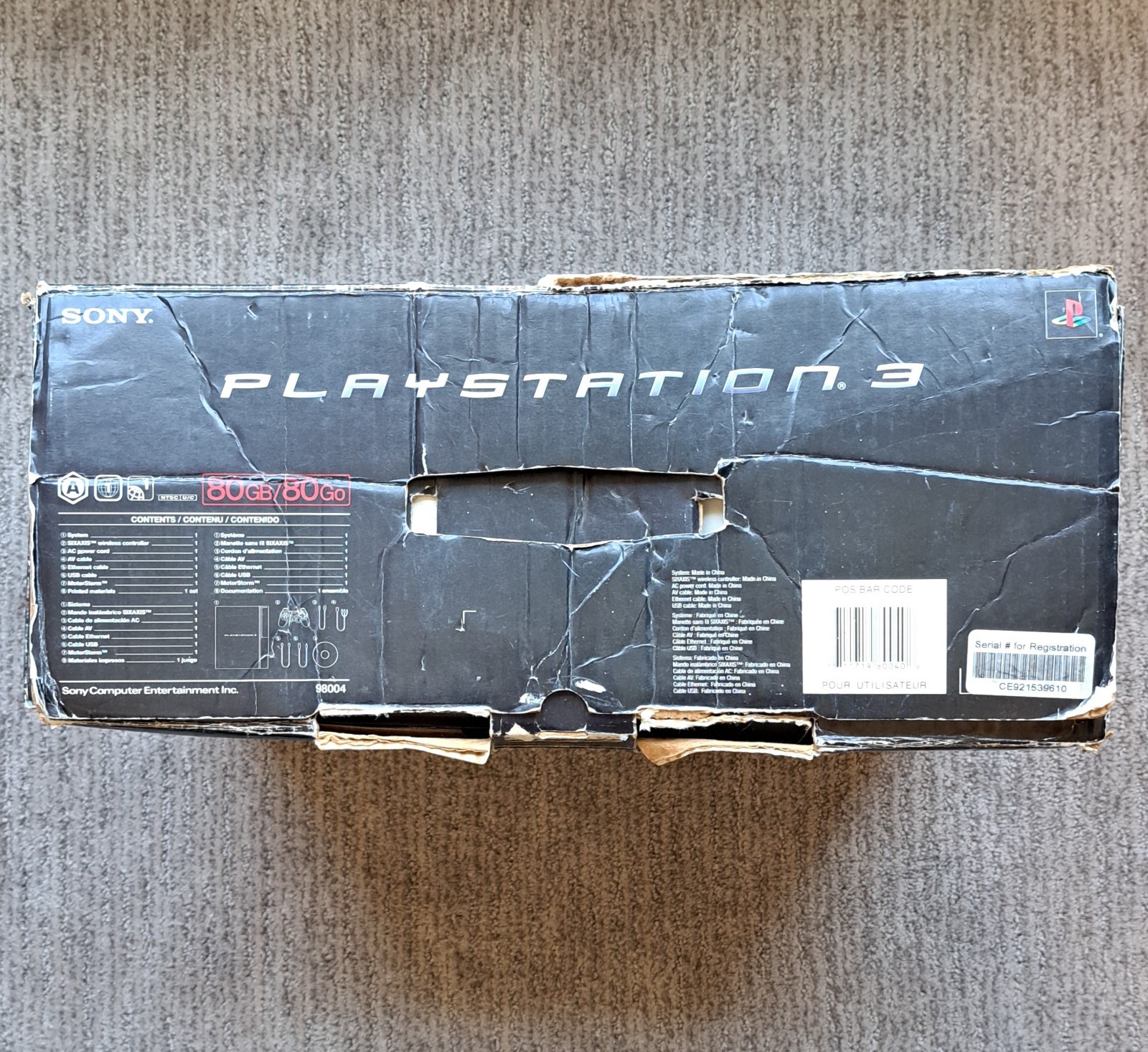 Sony PlayStation 3 CECHE01 Backwards Compatible Console w/ Box NOT READING DISCS