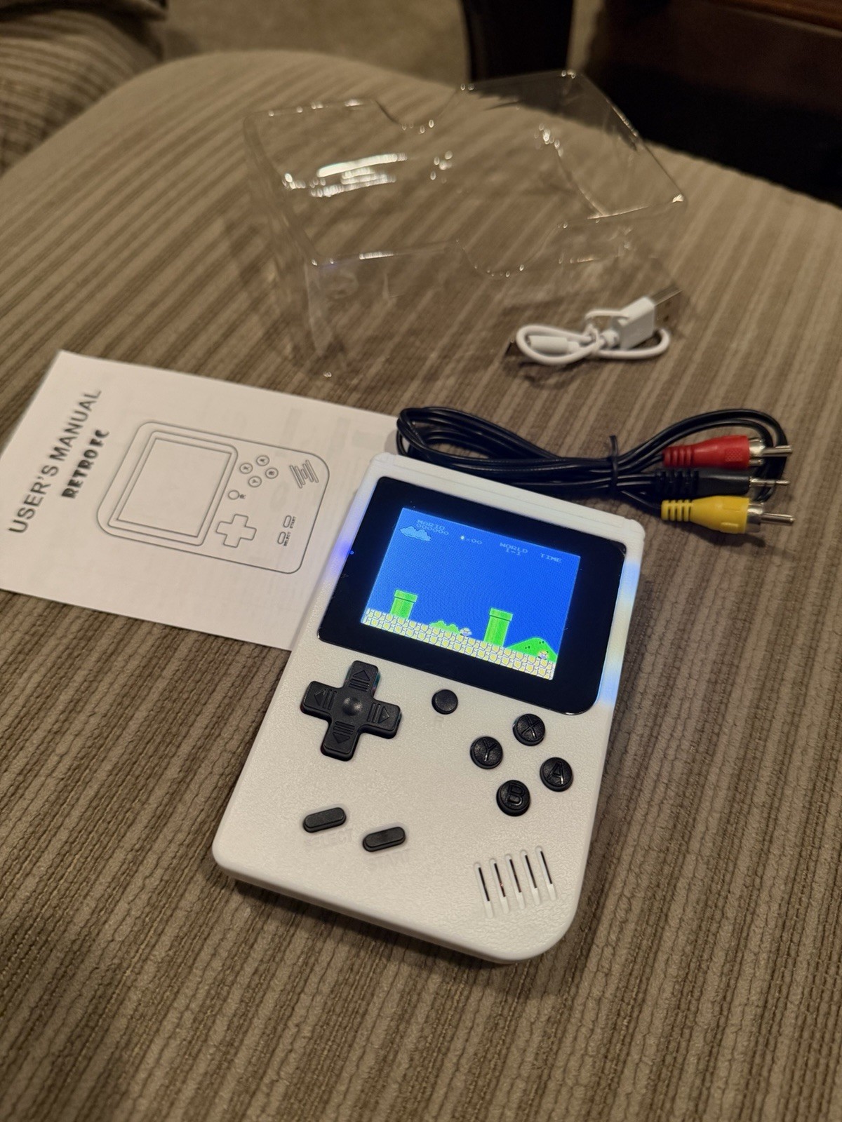 500 Classic Games Retro Handheld Console 3” LCD – TV -super mario– Rechargeable-