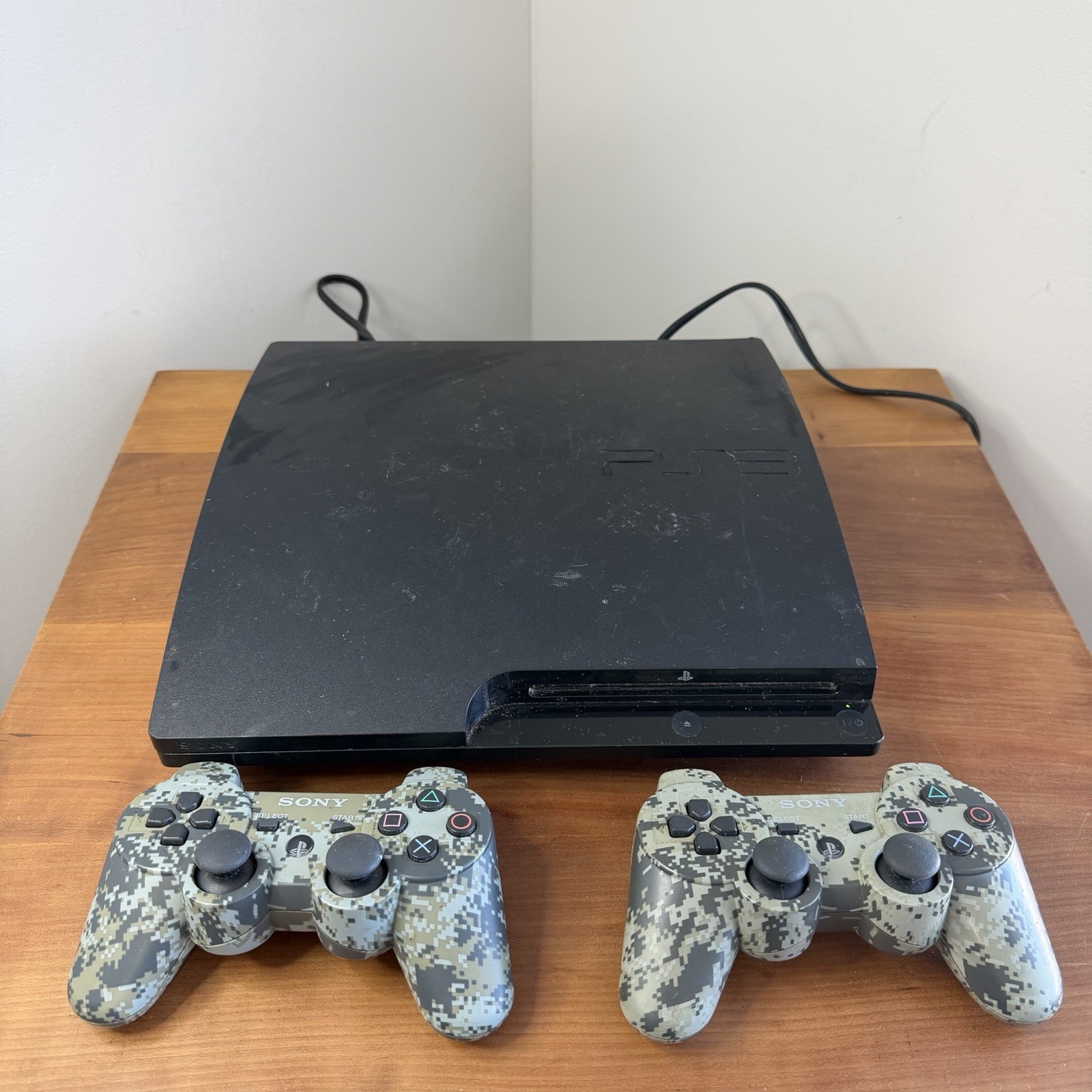PlayStation 3 & Two Wireless Controllers CECH-3001A Slim Console for Parts Only