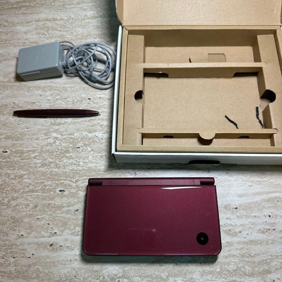 Nintendo DSi LL Wine Red Console Boxed Tested Working 6586