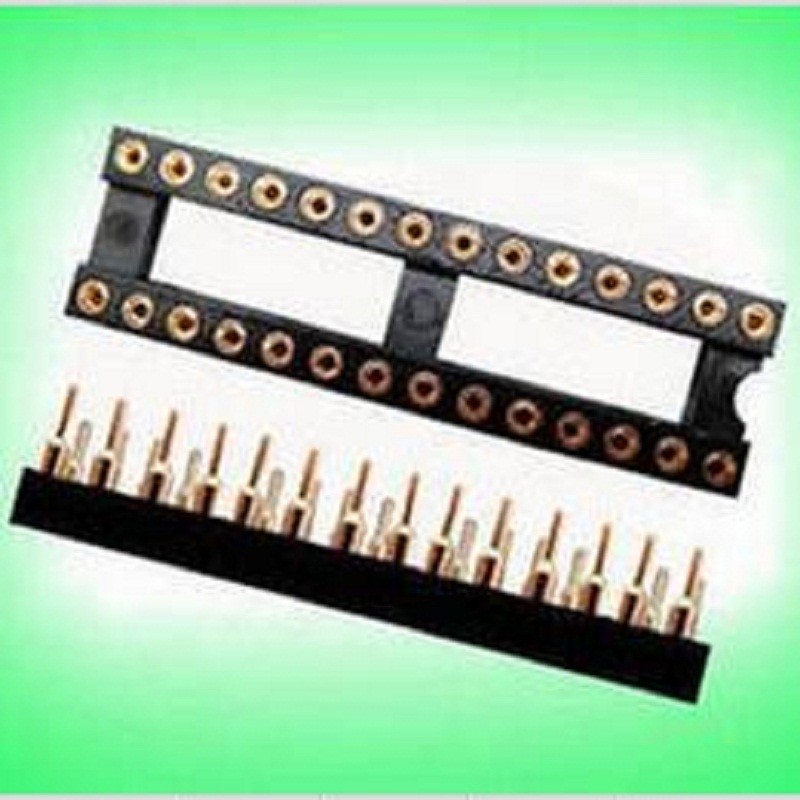 2pcs 28 PIN GOLD DIP IC SOCKET PANEL ADAPTER SWAP,G28B