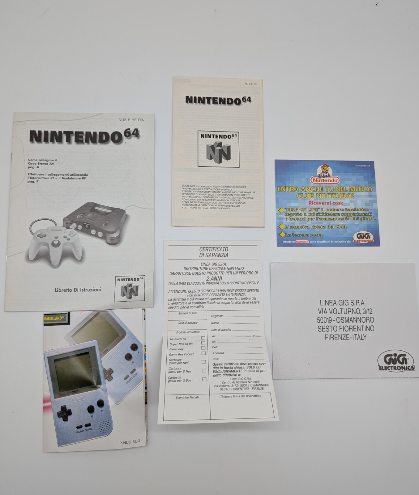 Nintendo 64 Console N64 Full Set PAL ITA GIG COMPLETE CIB – Great Condition