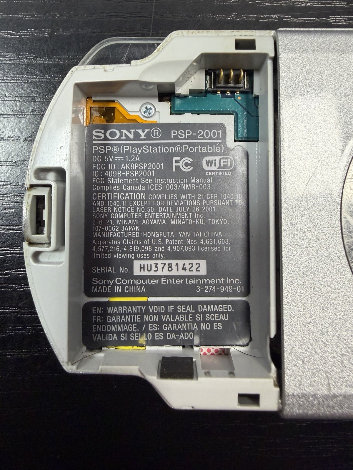 Sony Silver Playstation Portable PSP-2001 New Battery USB Cable 2 Games & Case