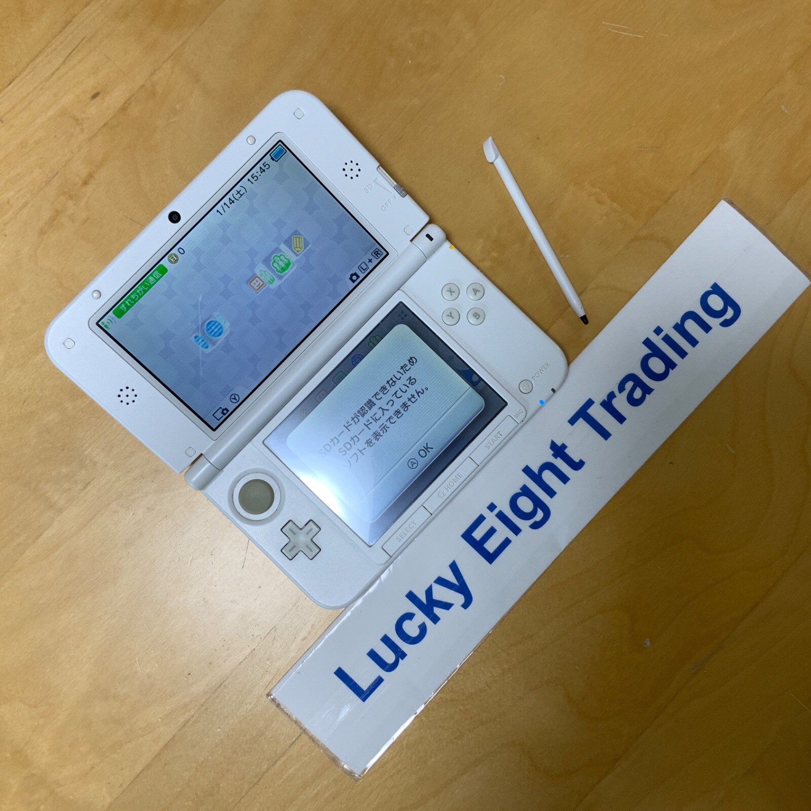 Nintendo 3DS XL LL Pink White Console Stylus Japanese ver [H]