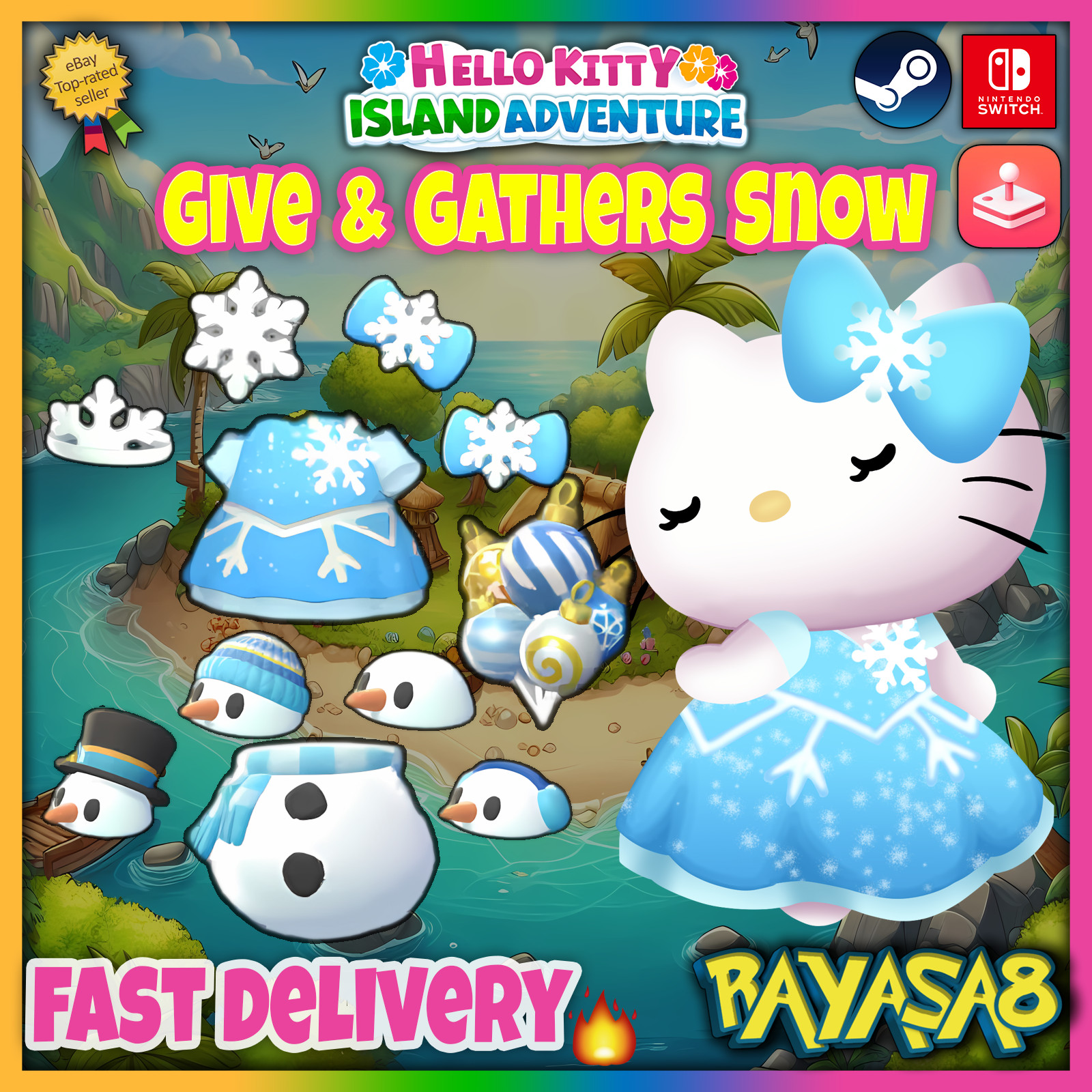 ❄️ Give & Gather Snow Outfit Set | Hello Kitty Island Adventure iOS/Steam/Switch