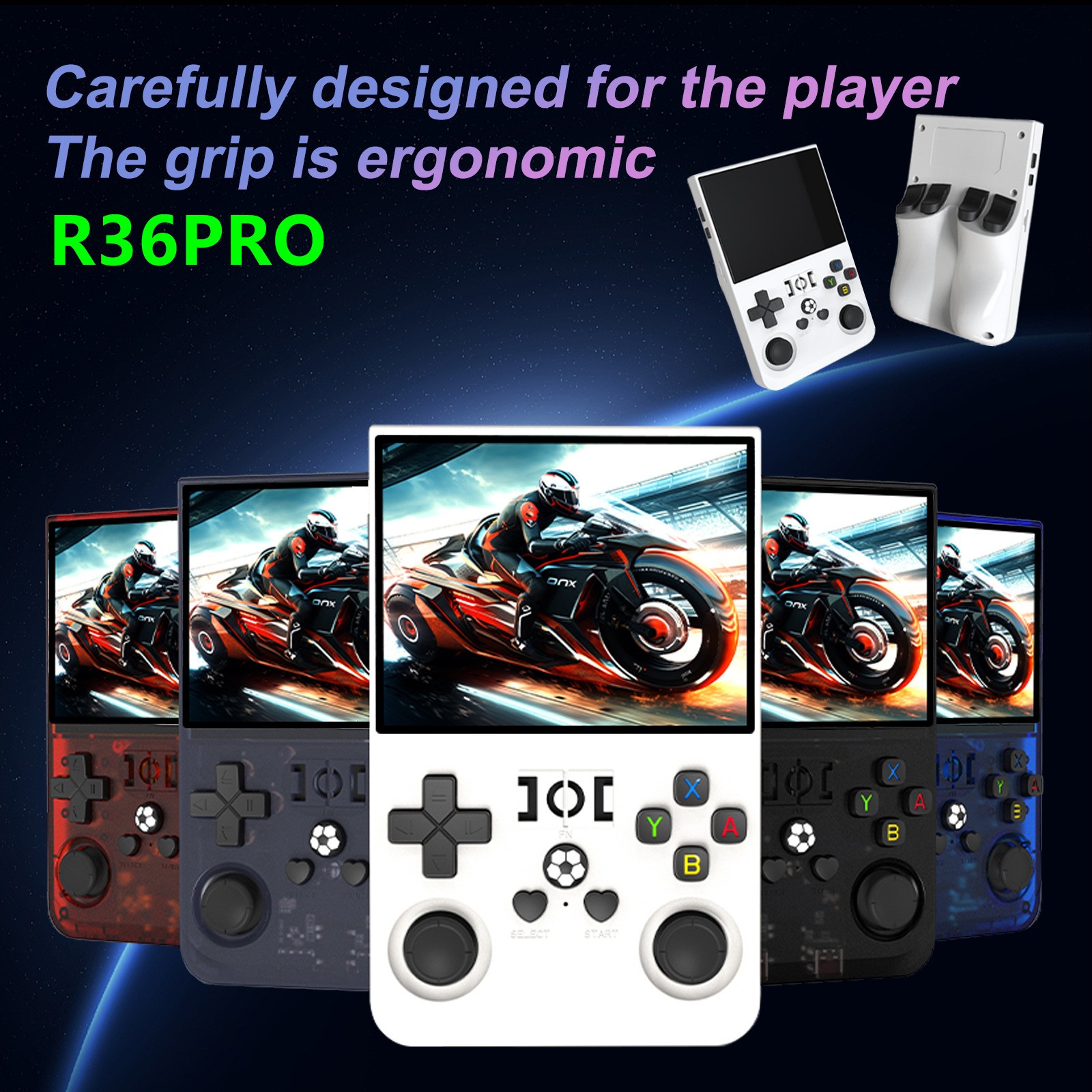 2026 New Upgraded R36PRO Retro Handheld Game Console, 128GB Mini Video Game