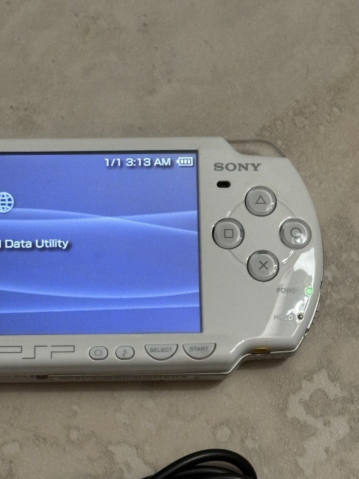 Sony PSP White Wi-Fi Handheld Console with Darth Vader Decal With God Of War UMD