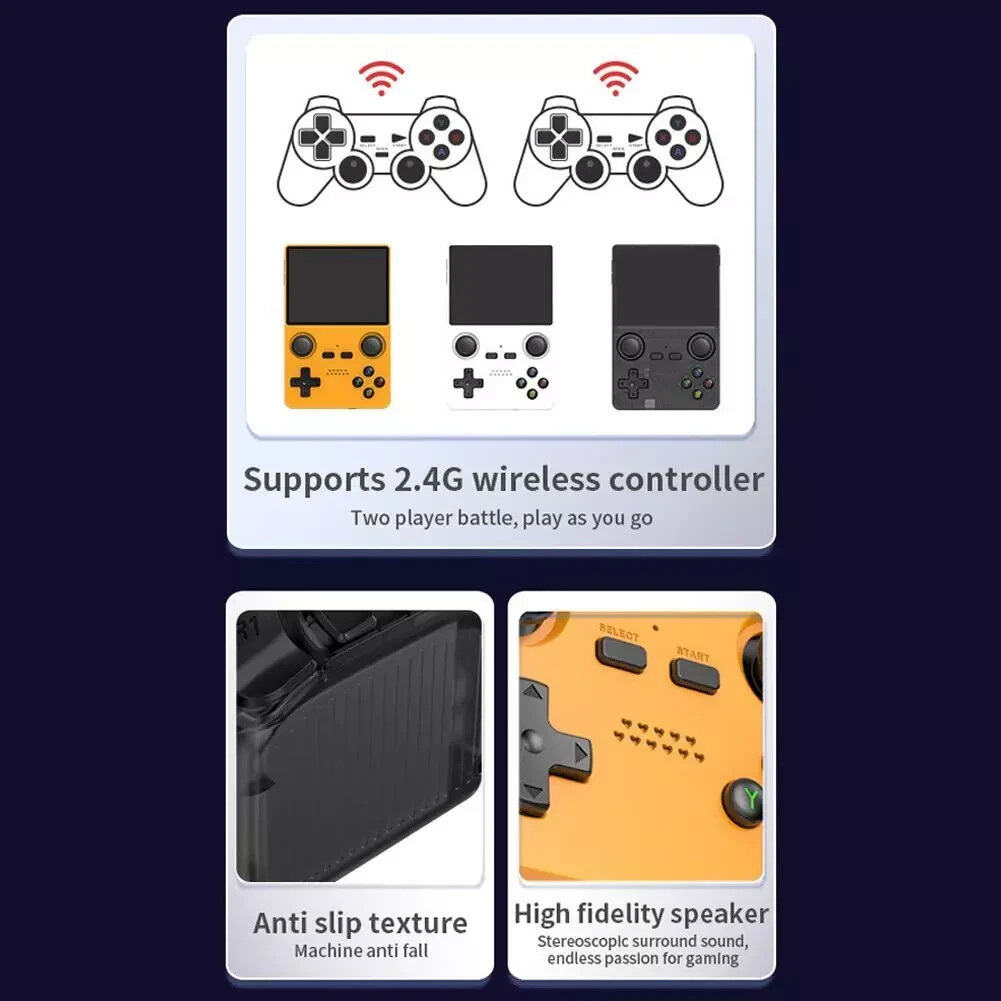 Emulator Console 3.5” IPS Display Dual Slot HDMI 3000mAh Classic Game Player