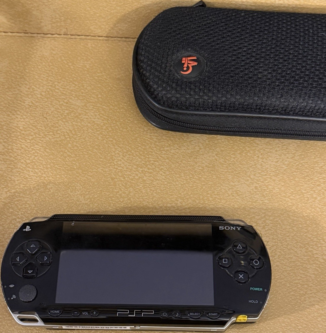 Sony PSP Black Handheld System w/ 64GB Memory Stick 4 games 5 movies