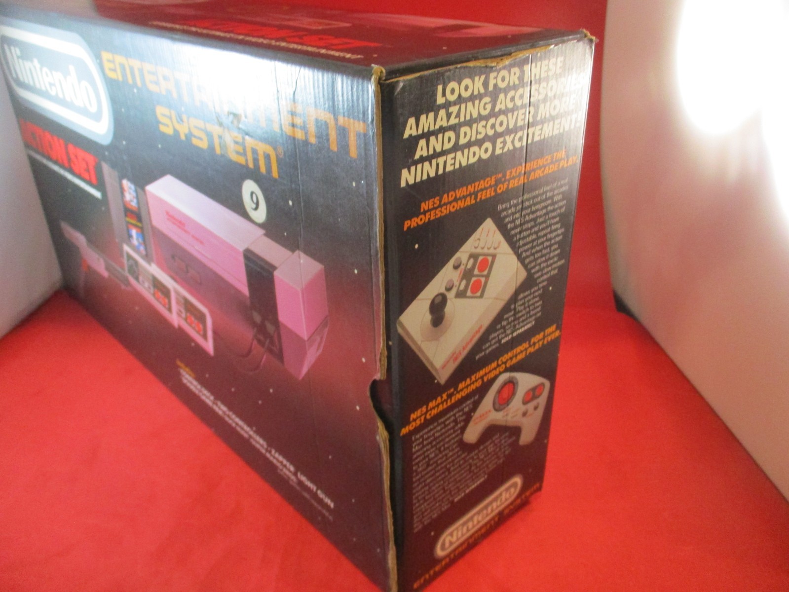 Nintendo NES Console System Action Set Box Mario/Duck Hunt Zapper Controllers