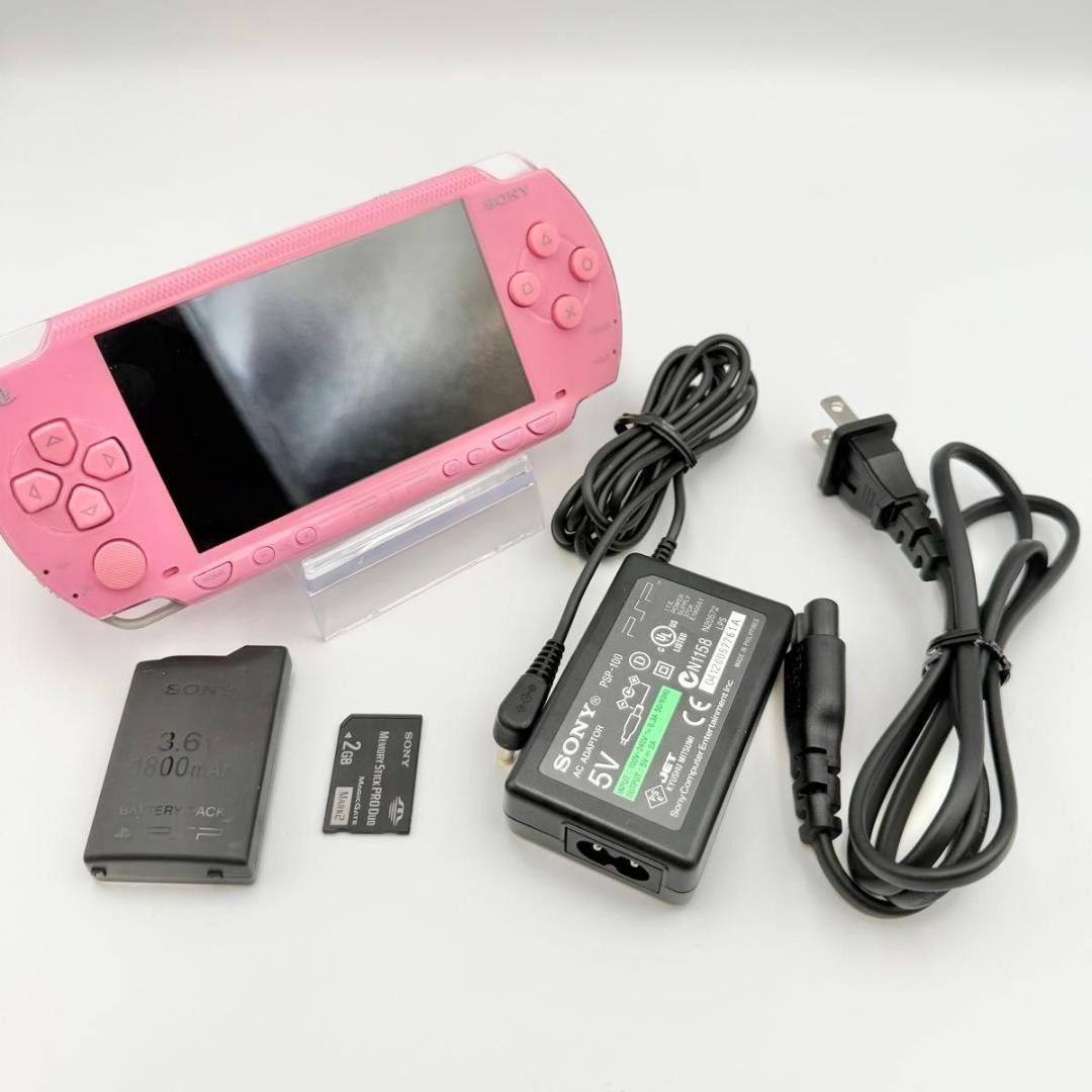 PSP PSP-1000 Console Pink (Battery and Memory Stick Included) USED Japan