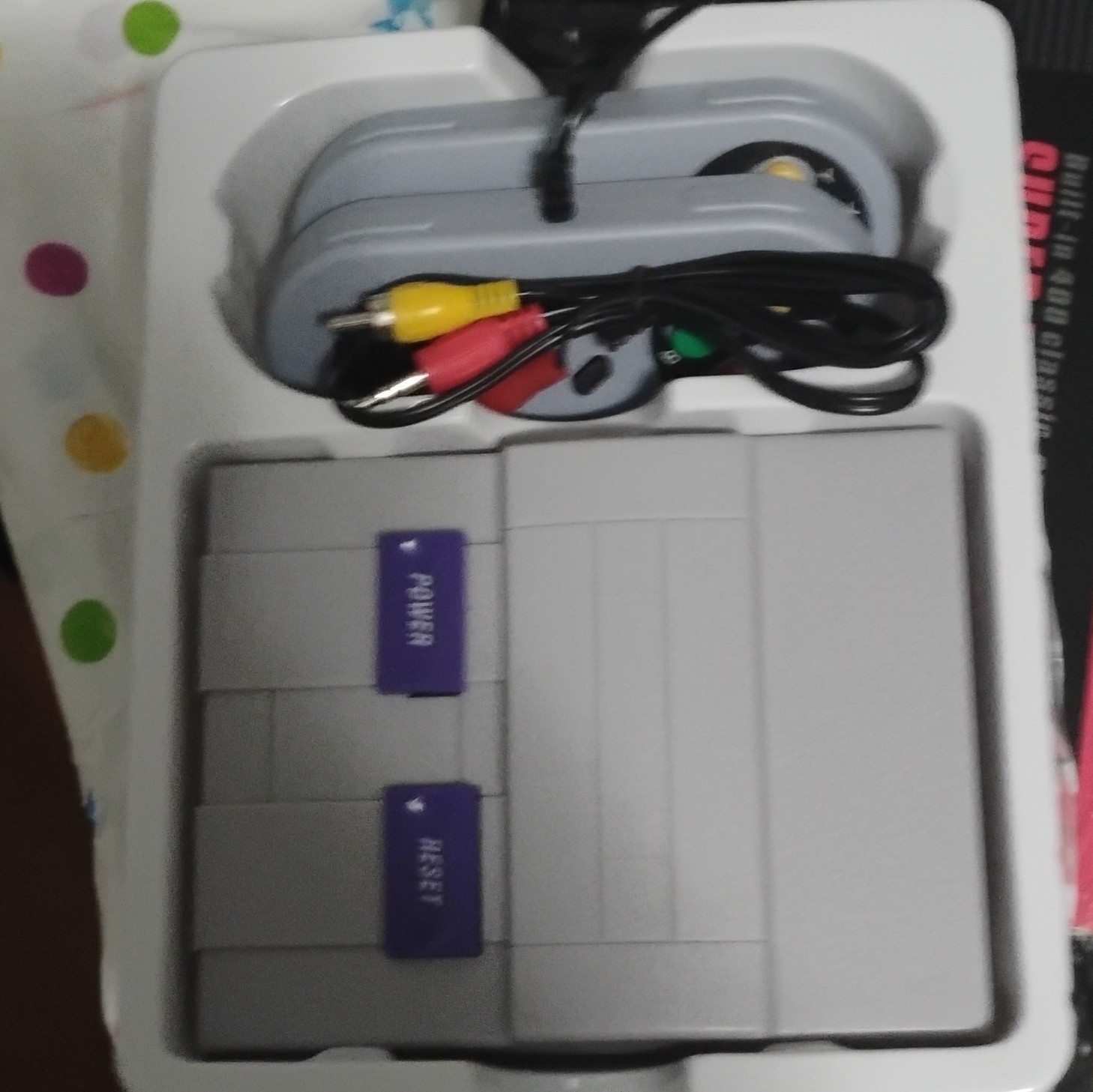 Super Mini SFC Gray Console Entertainment System w/Replica Not Original