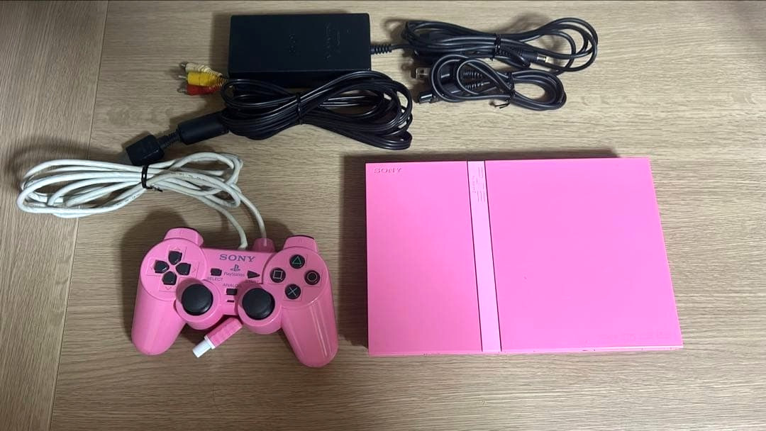 Sony Playstation2 SCPH-77000PK Pink Limited Console Tested w/ Controller, Cable