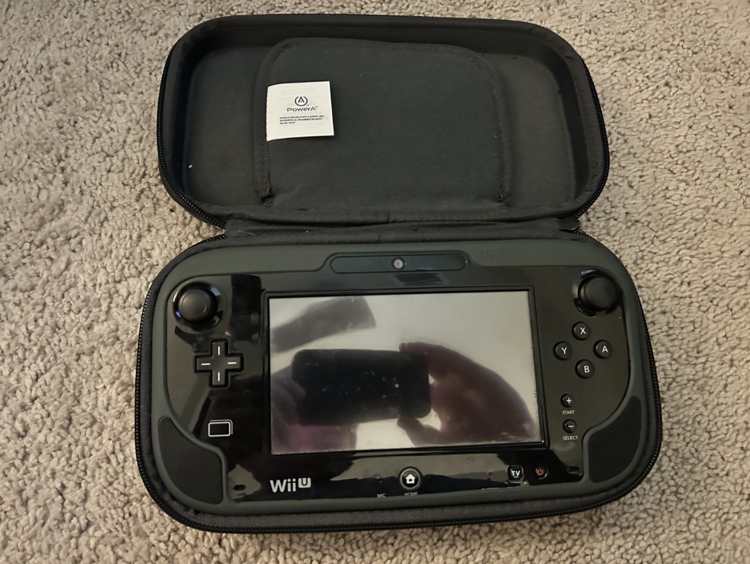 Nintendo Wii U 32GB Console Deluxe Black With Case Untestested No Power Cables