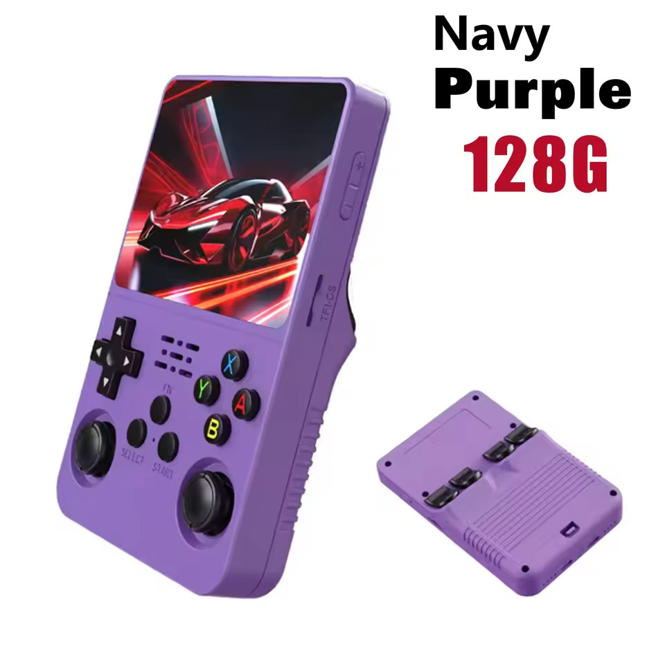 R36S Retro Handheld Game Console 3.5″ Screen 20000+ Games 128GB Gift for Kids