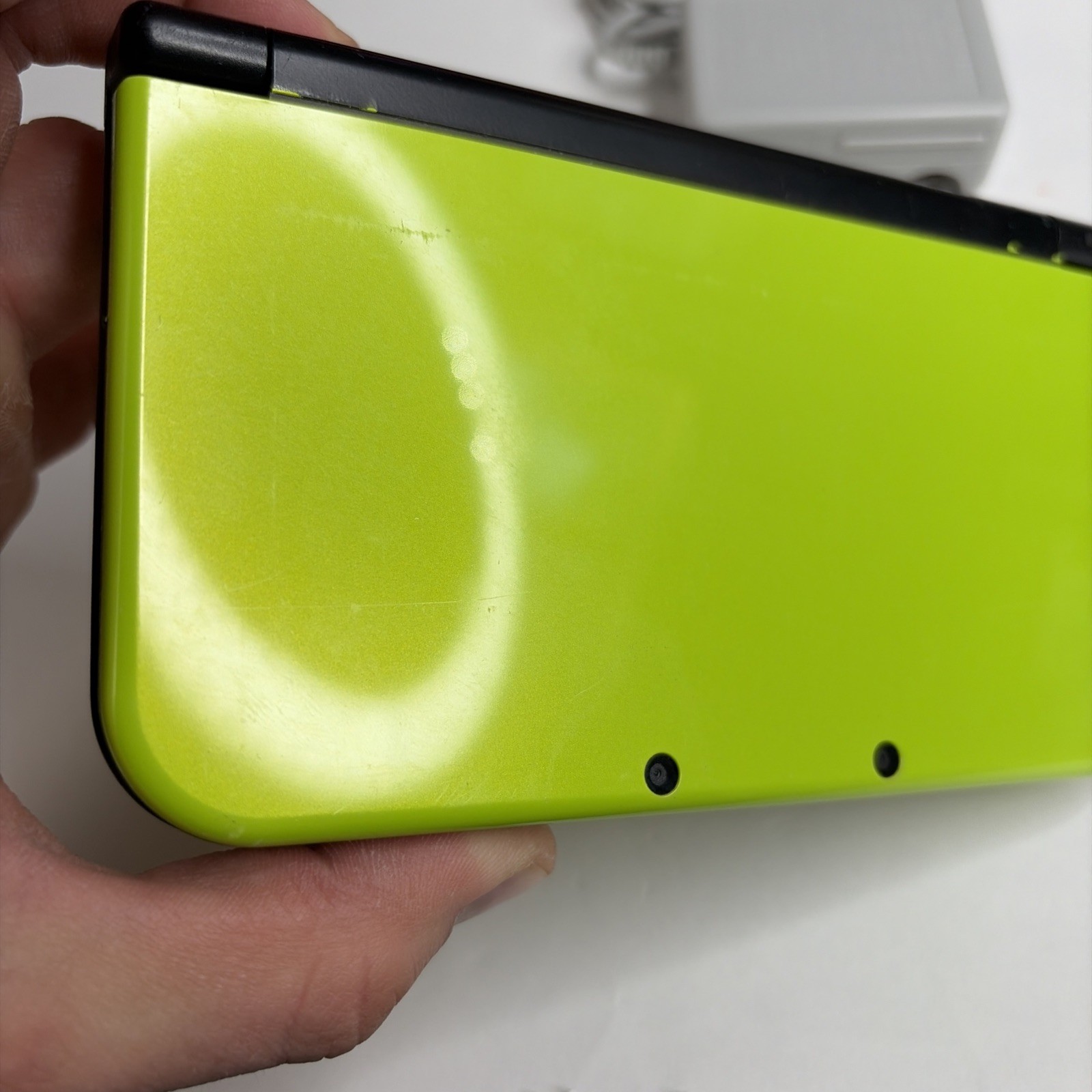 Nintendo New 3DS XL – Lime Green Mario World Console US Model W Charger Stylus