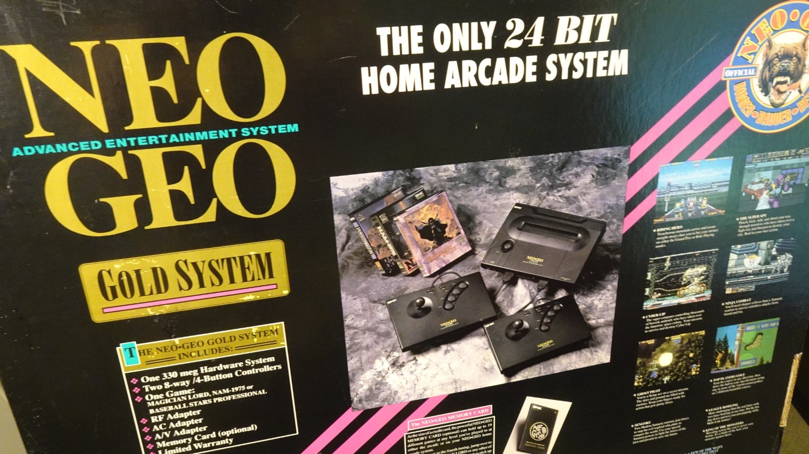 SNK Neo Geo Gold AES System (LN/CIB) RARE US Version *** Bonus Items ***