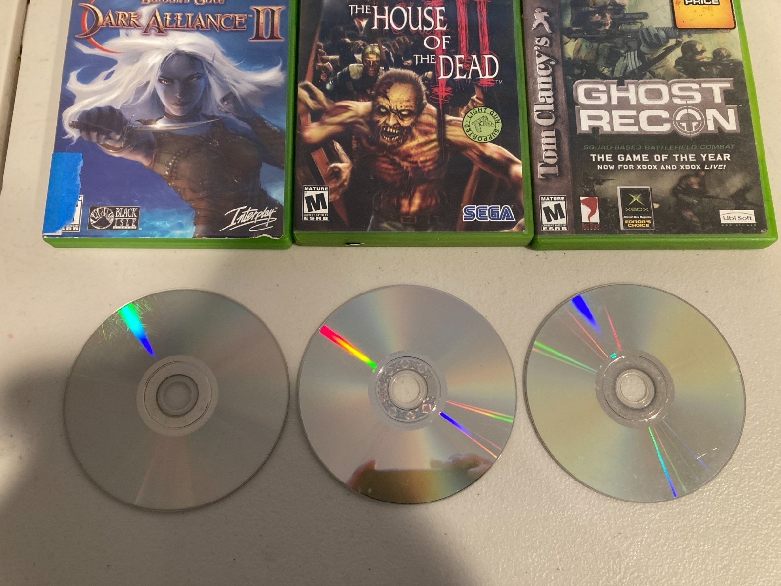 Original Xbox Accessories Bundle with 3 Games & 2 Controllers – Ghost Recon &