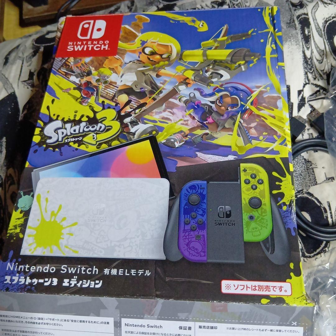 Nintendo Switch OLED Model Splatoon 3 Edition Game Console 2022 Limited Hobby