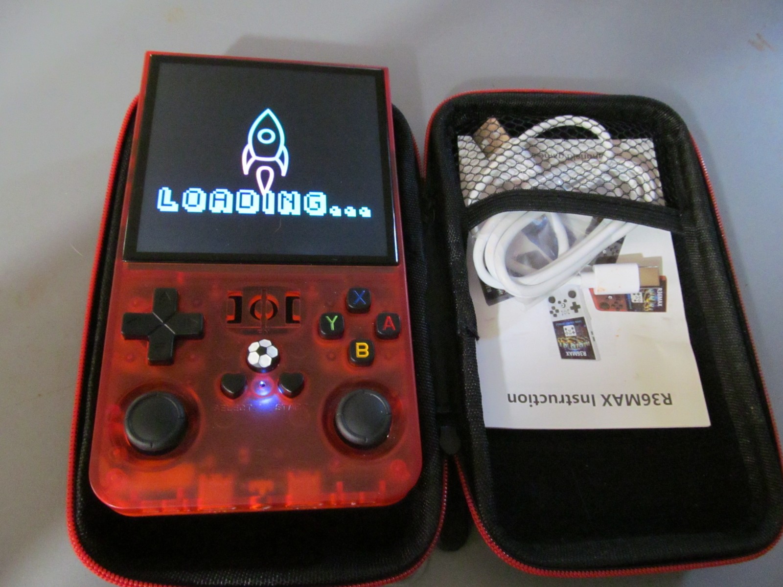 R36 Max Handheld Video Game Console 4 IPS Screen 64GB Black +20000 Games
