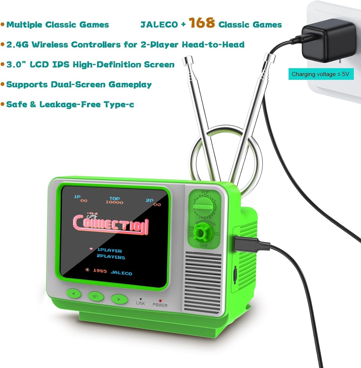 Mini Retro Game Console – 2-Player Support & Expandable with TF Card Included