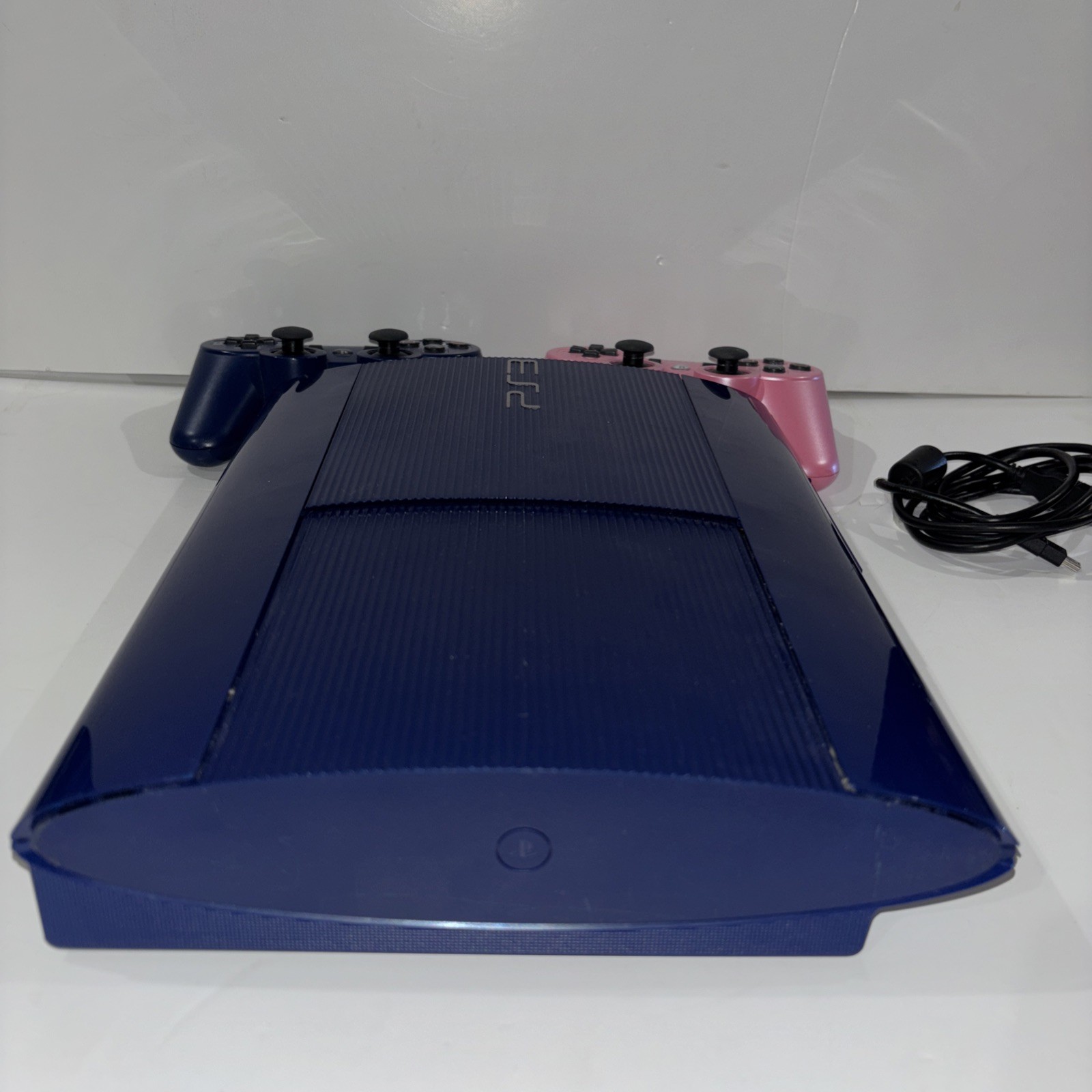 Sony PlayStation 3 Console PS3 Blue Console CECH-4201B Blue And Pearl Pink Cont.