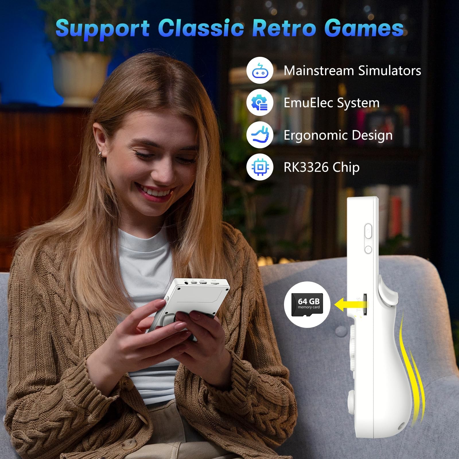 R36T Retro Handheld Game Console, Portable Retro Gaming Console with 3.5” CRT…