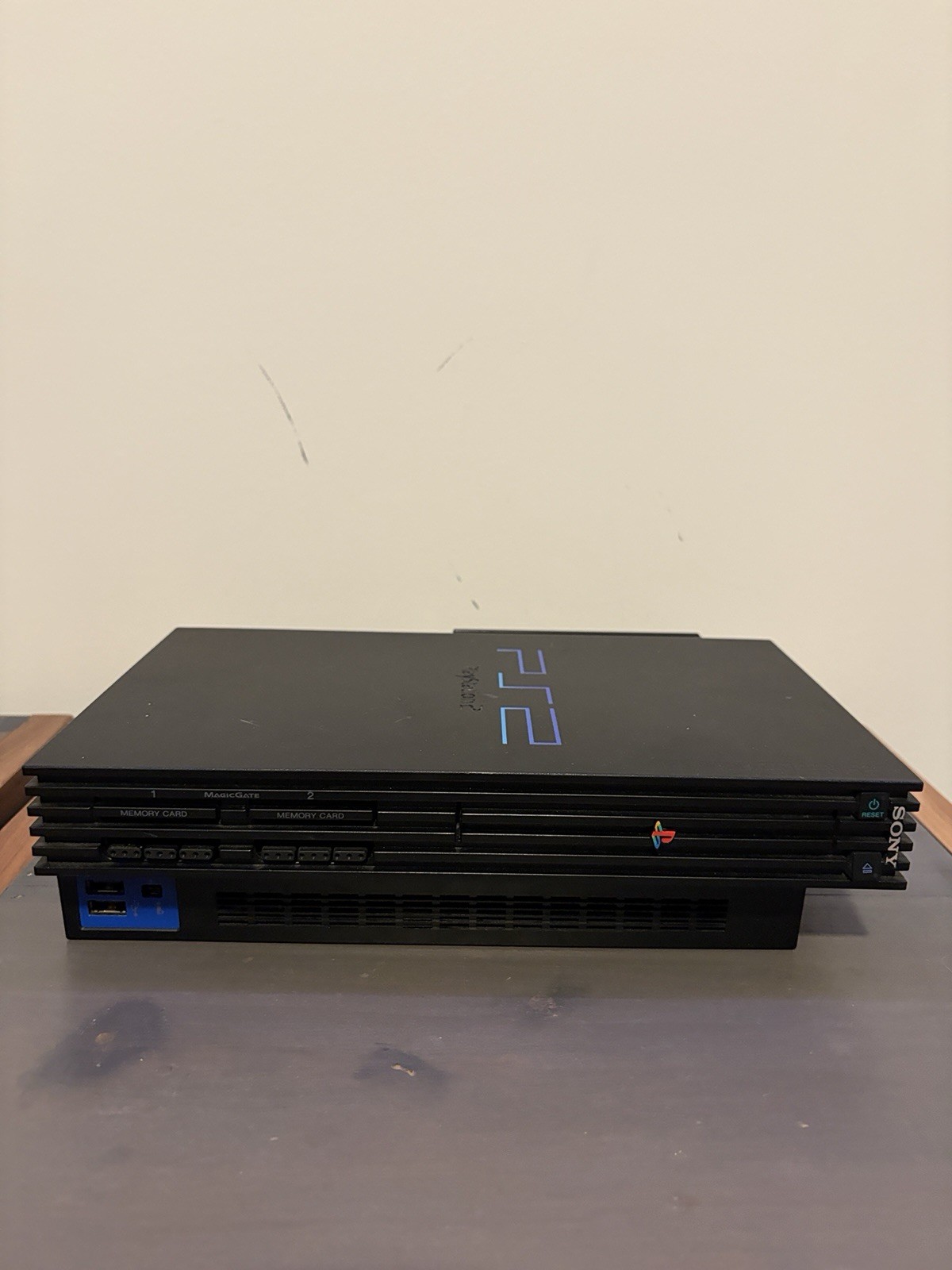 Sony PlayStation 2 PS2 Fat Console with OEM HDD AND Cords + Controller