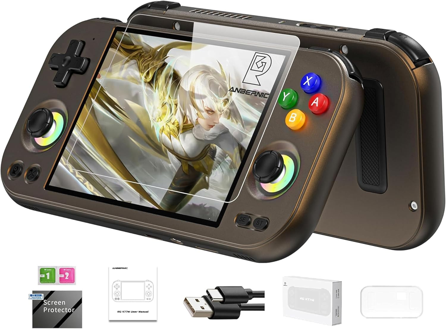 RG477M Retro Handheld Game Console , Aluminum Alloy CNC Dimensity 8300 Android14