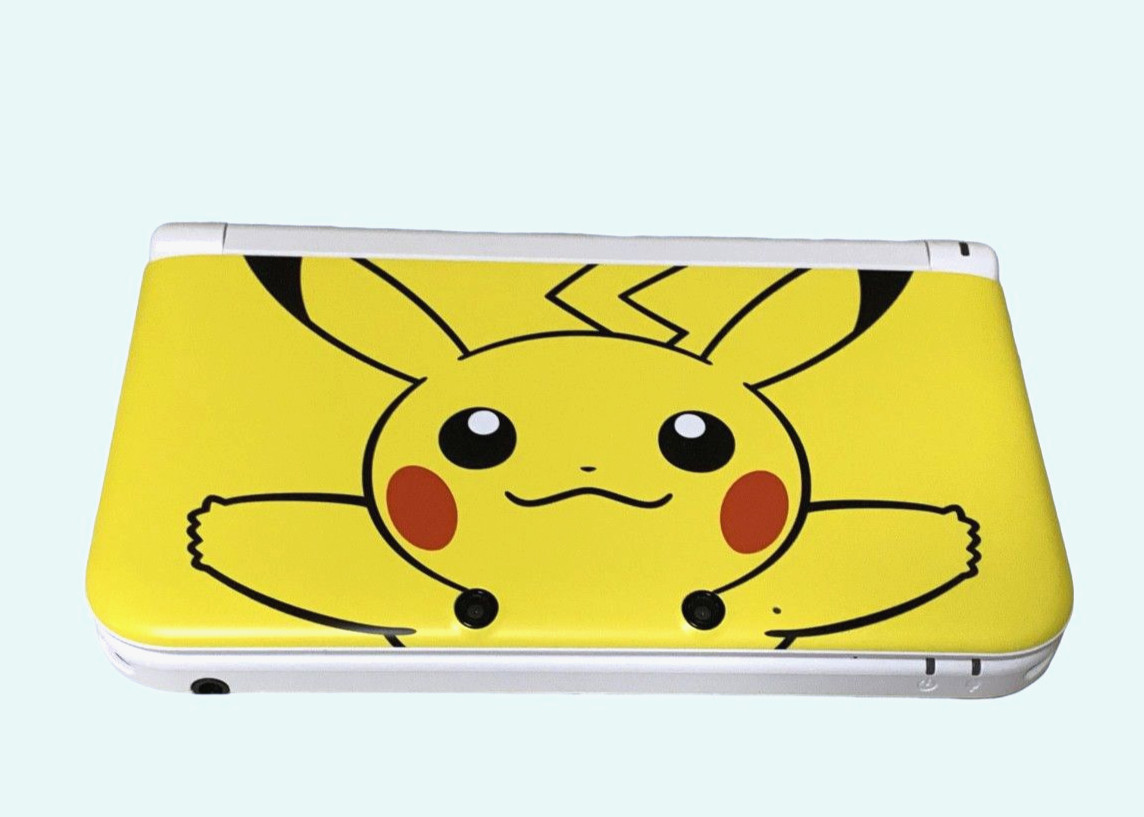 Nintendo 3DS XL LL Pokemon Center Pikachu Yellow Console only Tested No Software