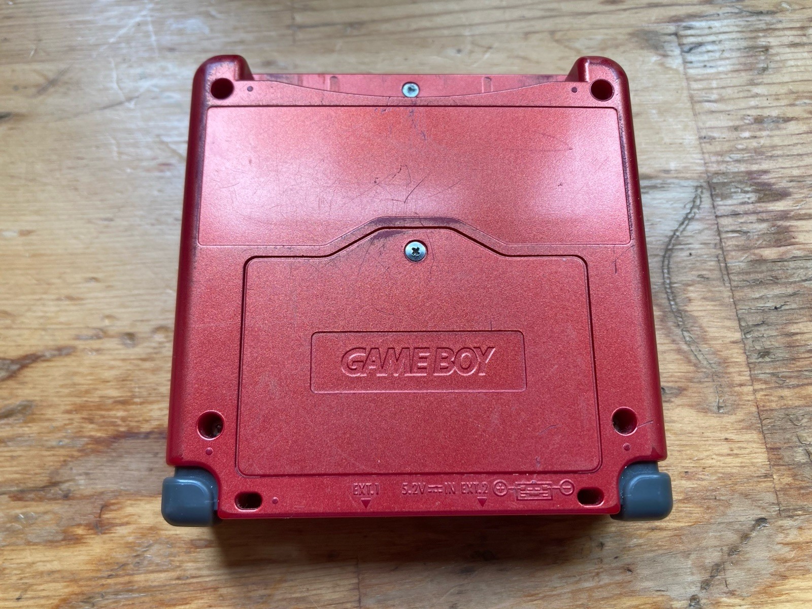 Nintendo Game Boy Advance (GBA) SP Handheld System – Flame Red W/ Game. Tested