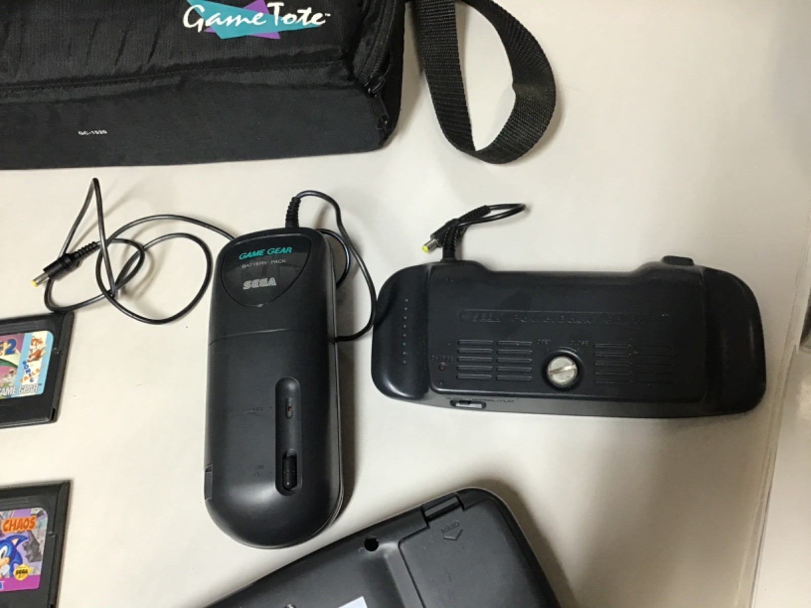 Sega Game Gear console Sonic 4 games battery packs Case echo works