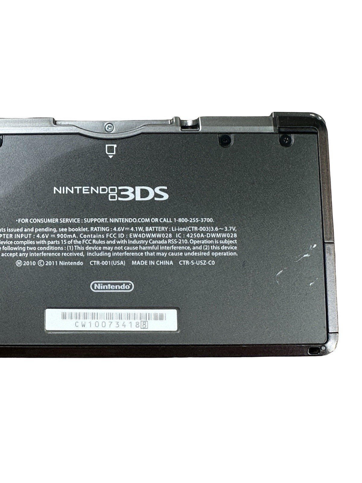 Nintendo 3DS Handheld Console Black CTR-001 (USA) W charger and stand READ