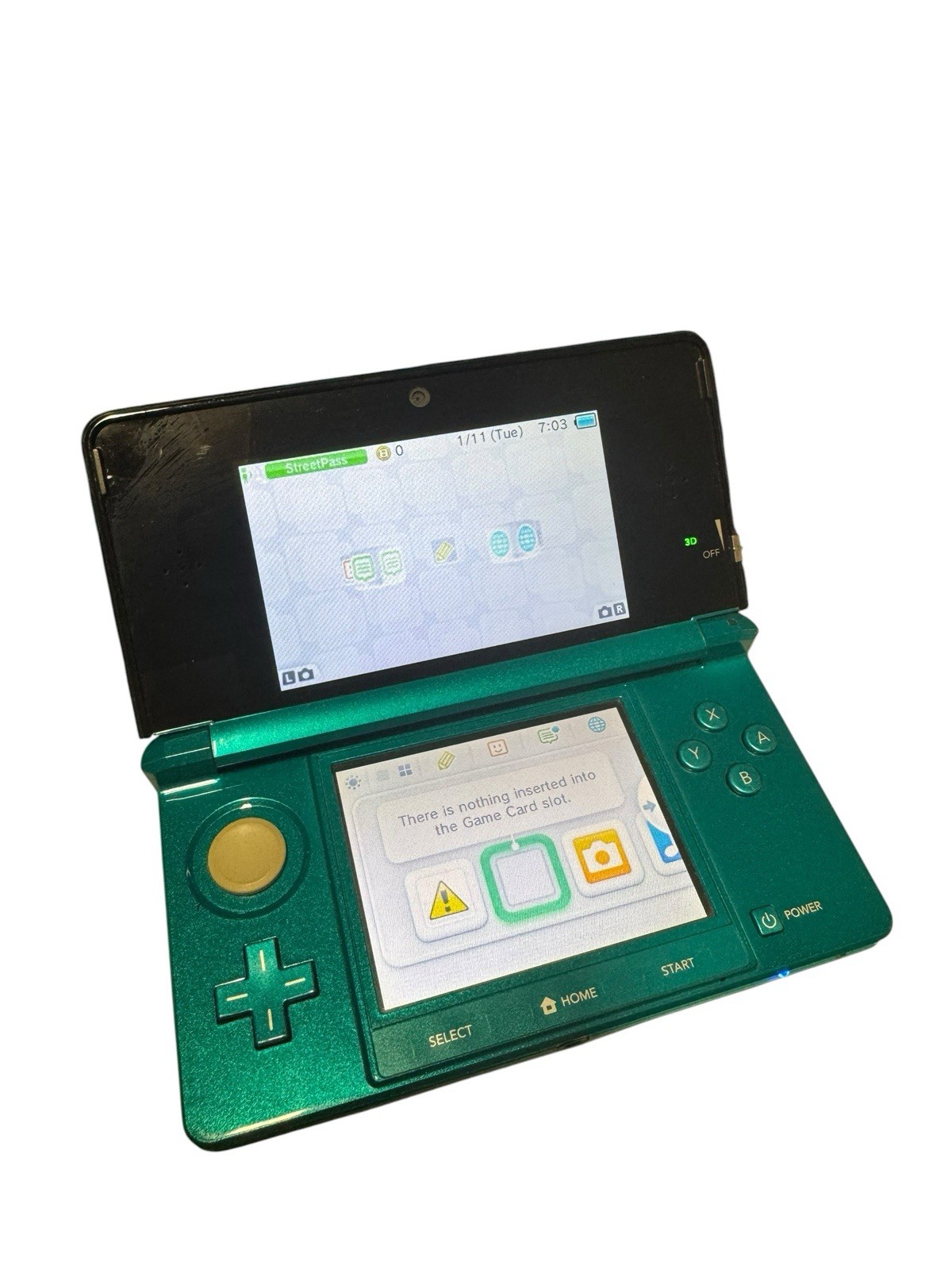 Nintendo 3DS System In Box – Aqua Blue Region USA, Charger US Model Tested