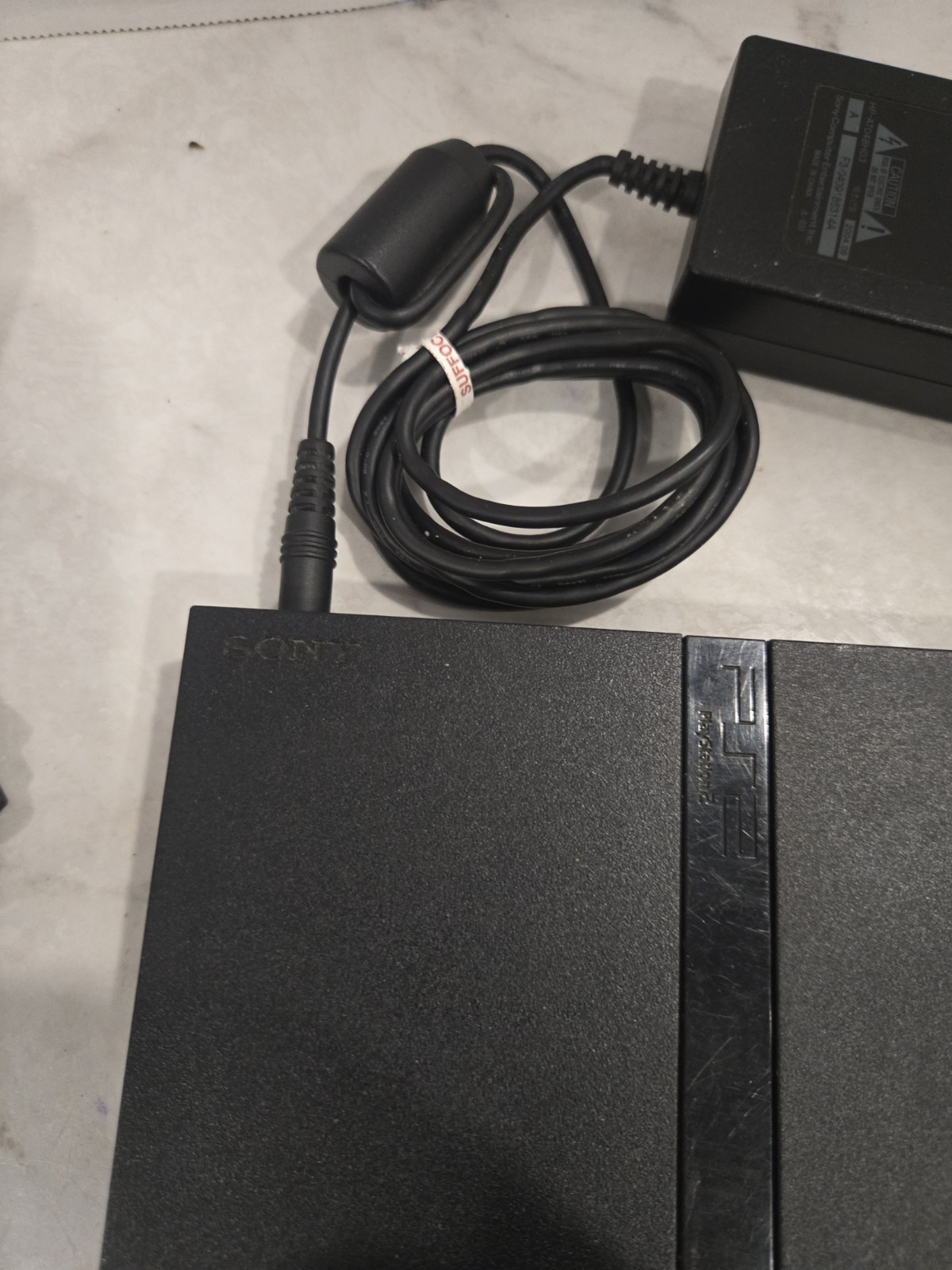 Sony PlayStation 2 Slim Black SCPH-70012 Bundle-2 Controllers & 4 Memory Cards