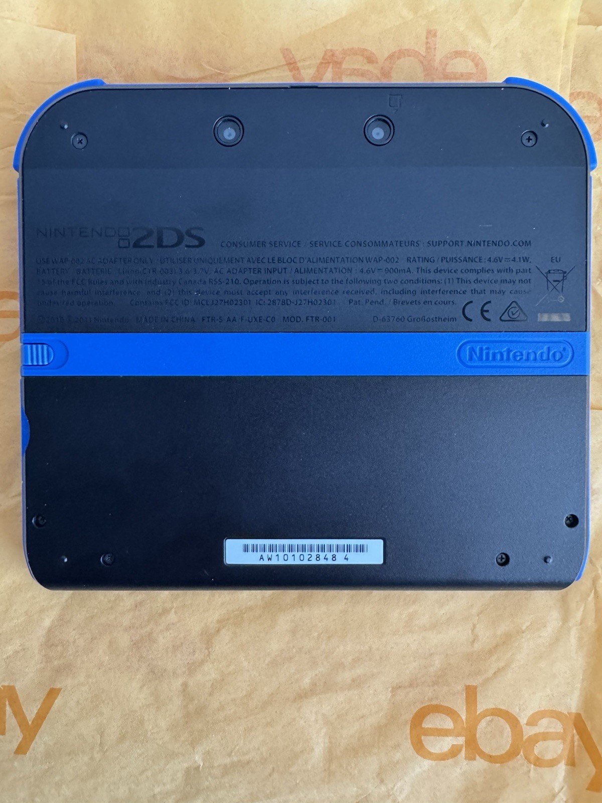 Nintendo 2DS (Black + Electric Blue) | Great Condition | Complete